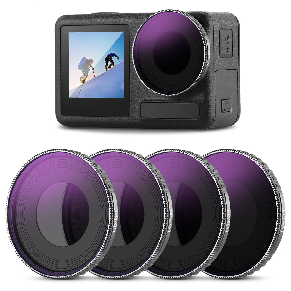 NEEWER 4パック NDフィルターセット DJI Osmo Action 5 PRO/Action 4に 