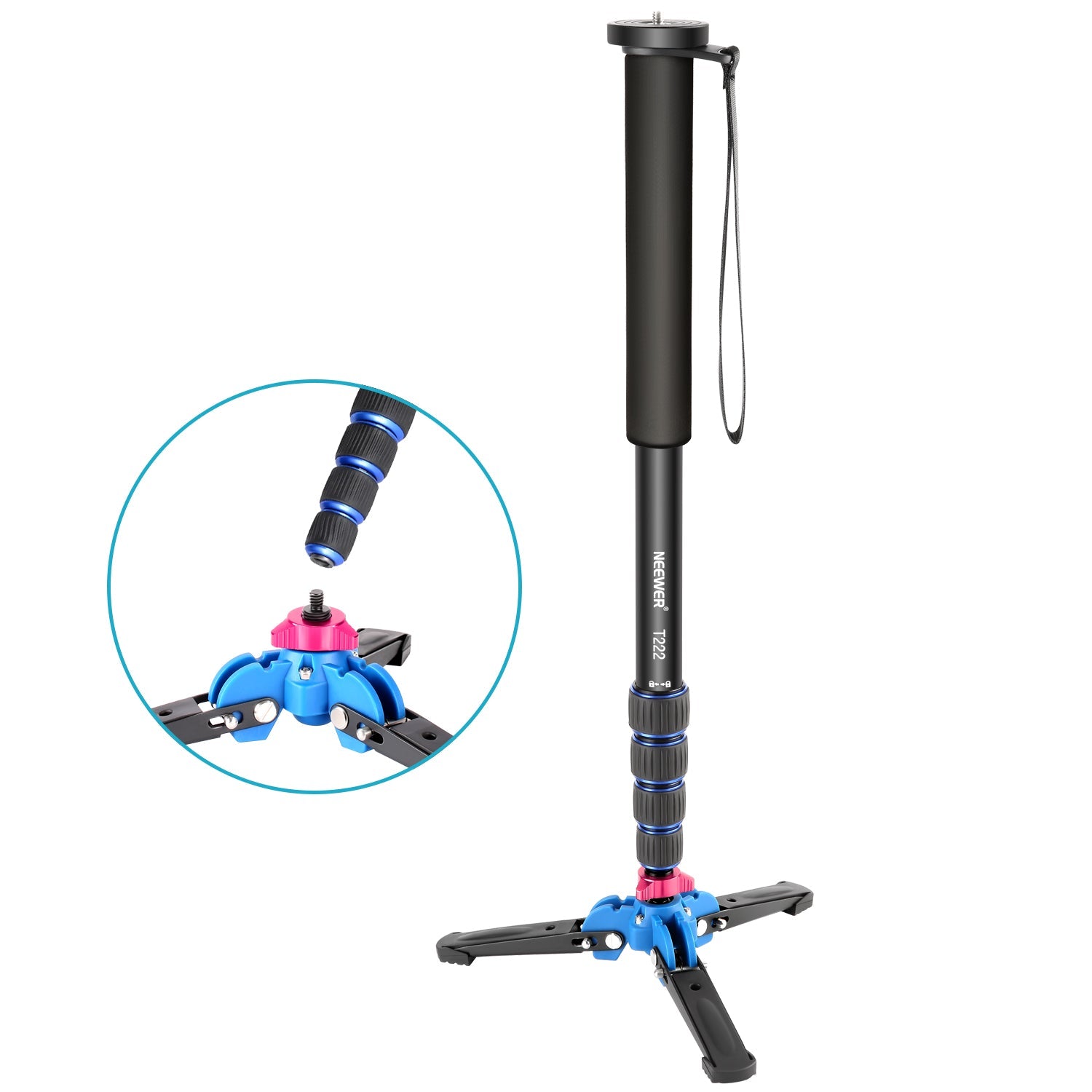 Neewer Extendable Camera Monopod with Foldable Tripod Support Base - neewer.com