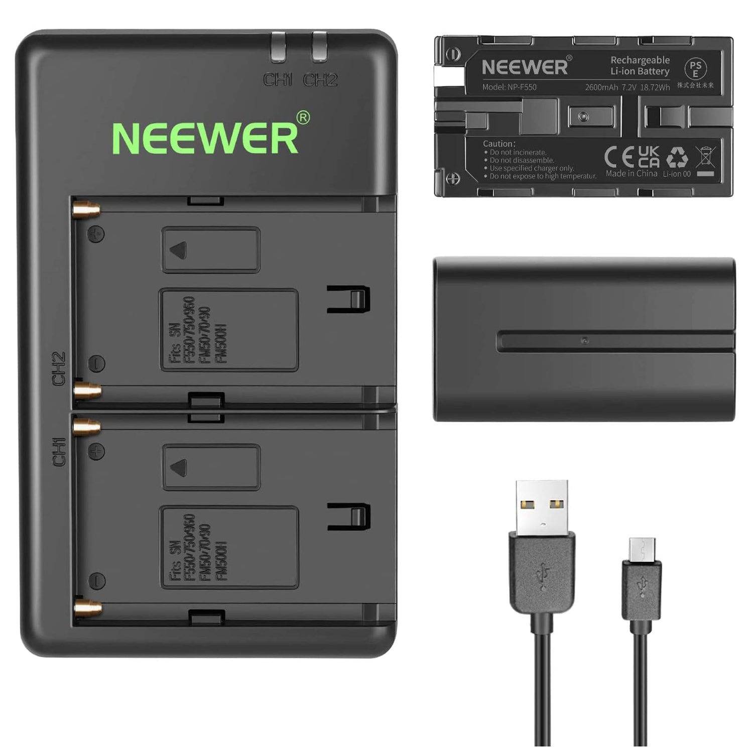 NEEWER NP-F550 バッテリー充電器セット – NEEWER.JP