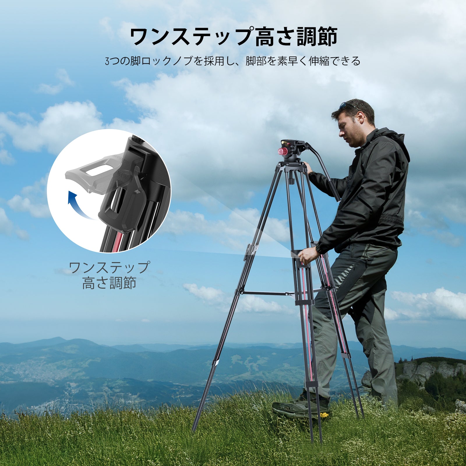 NEEWER LL38 200cm ビデオ三脚 – NEEWER.JP