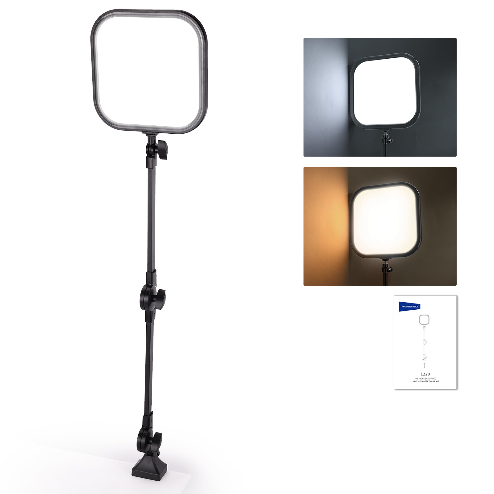 ライトスタンド　パネルライトスタンド　パネルライト　トレー　セット品 NEEWER BASICS L220 10.8