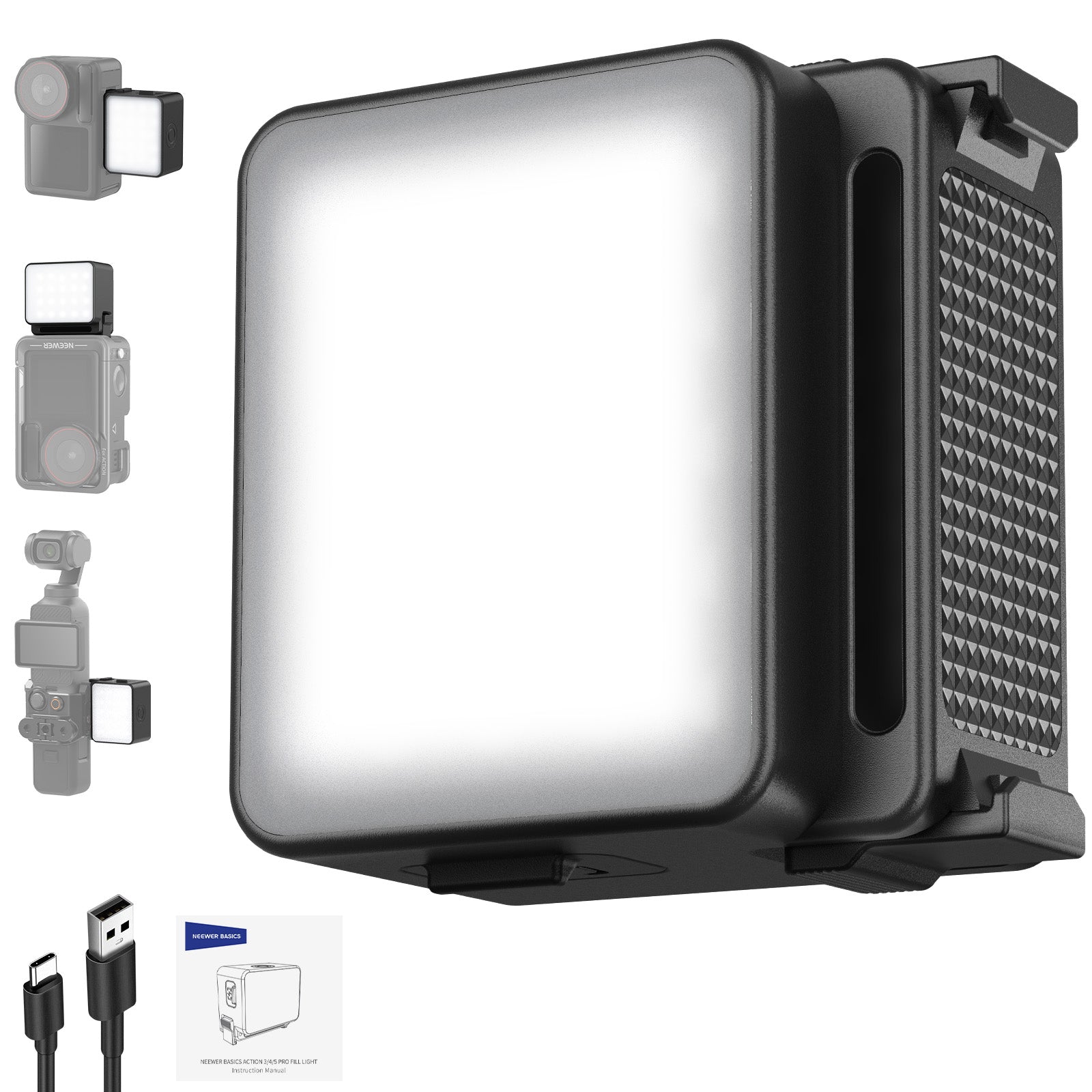 NEEWER BASICS M20 マグネット式 LEDビデオライト コンパチブル DJI
