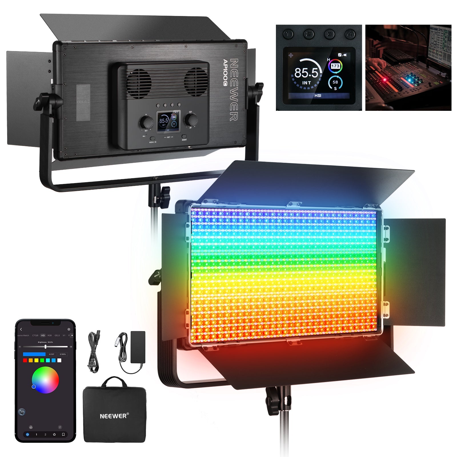 NEEWER AP100C 105W RGB LED Panel Video Light - NEEWER – NEEWER.JP