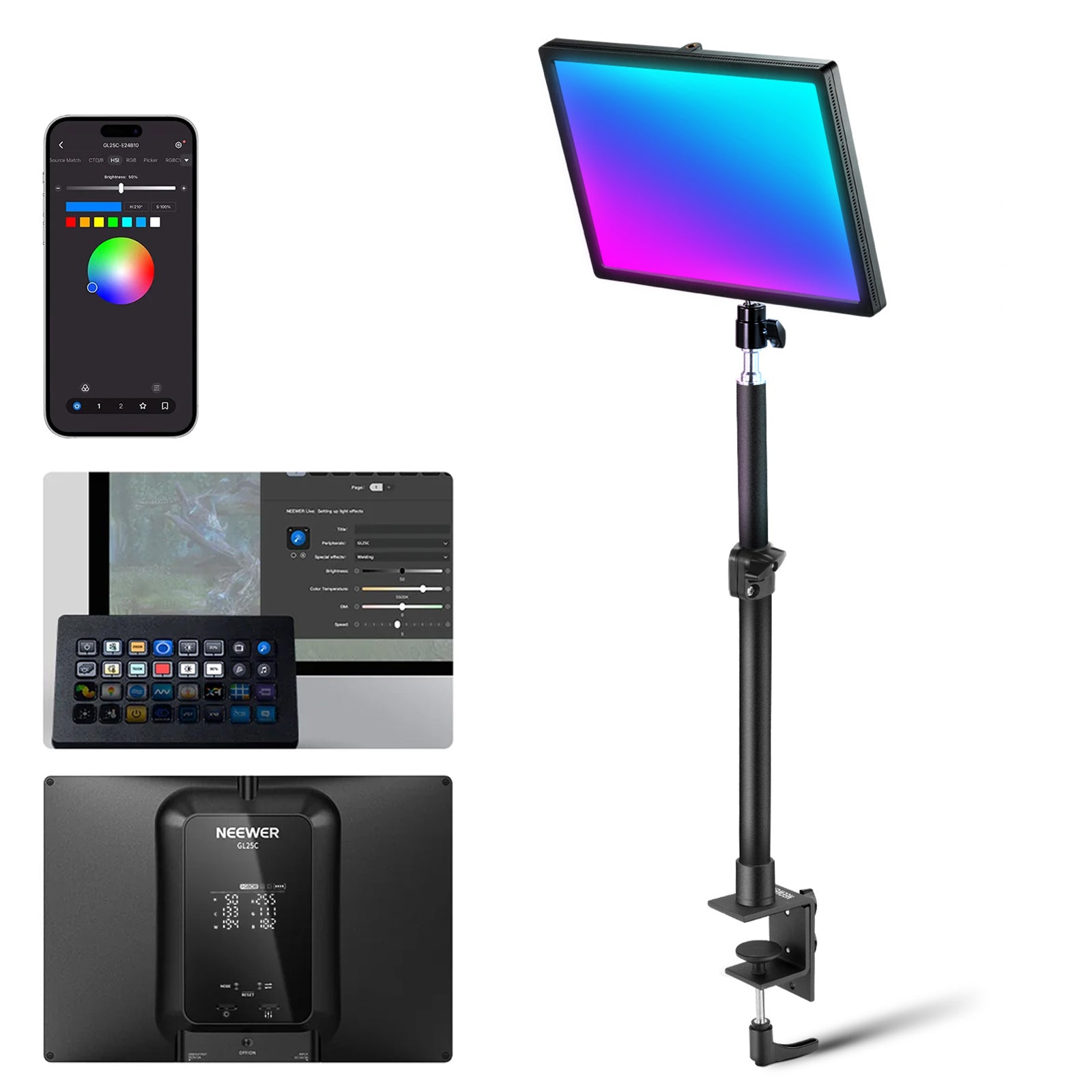 NEEWER GL25C LED RGBストリーミングキーライト – NEEWER.JP