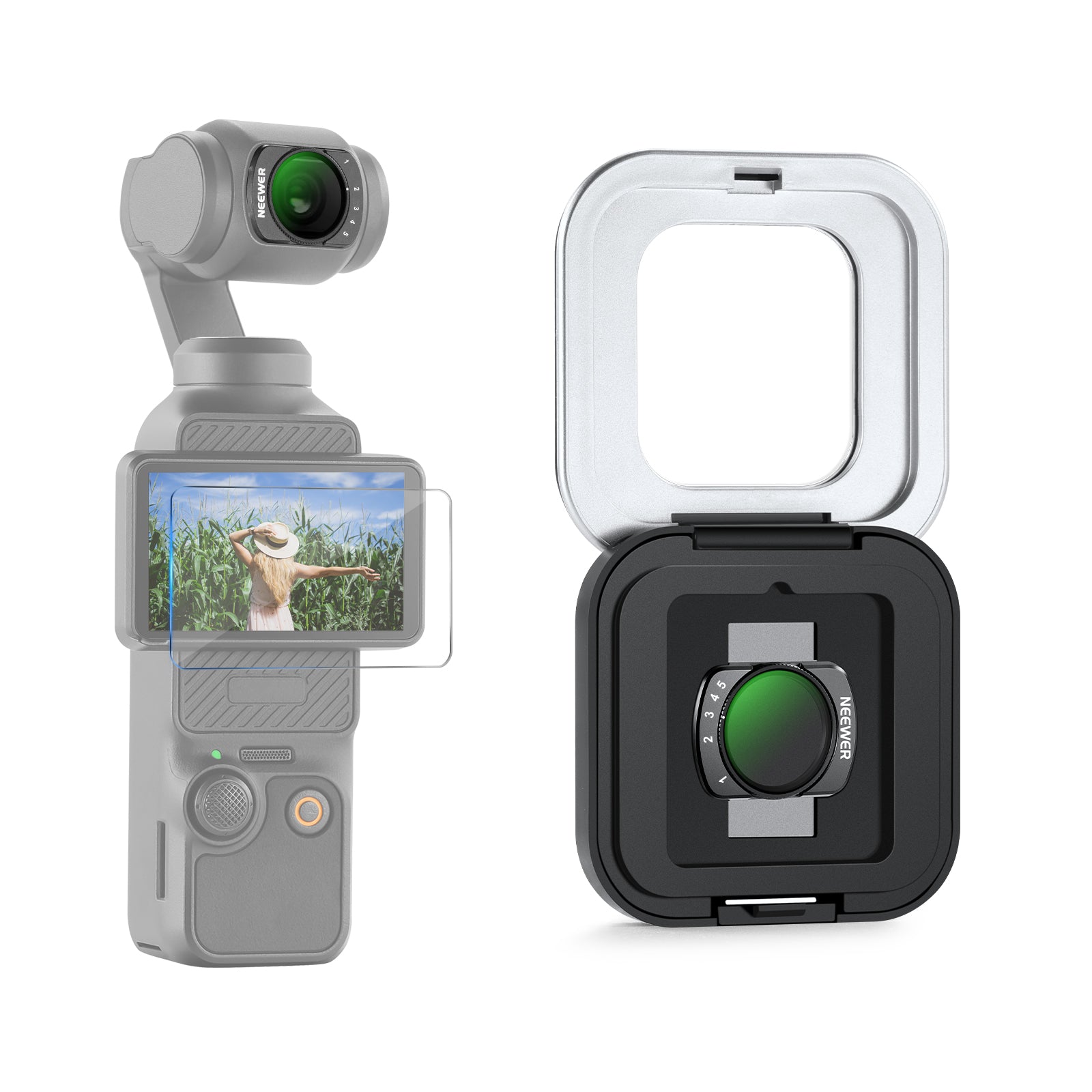 NEEWER 可変NDフィルターセット コンパチブル Osmo Pocket 3 / Pocket