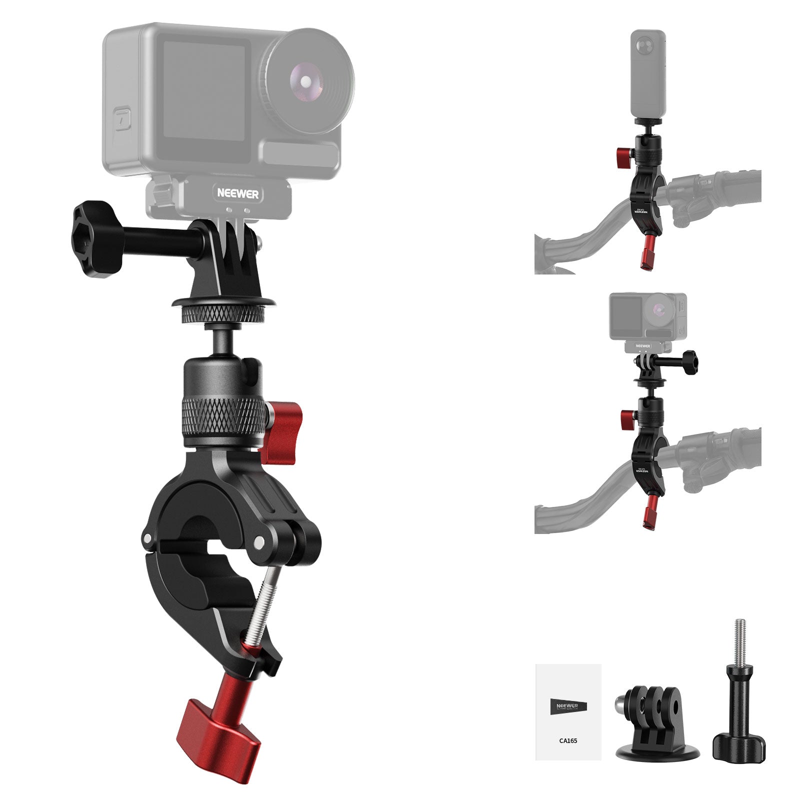 NEEWER CA165 バイクハンドルバーマウント コンパチブル Osmo Action