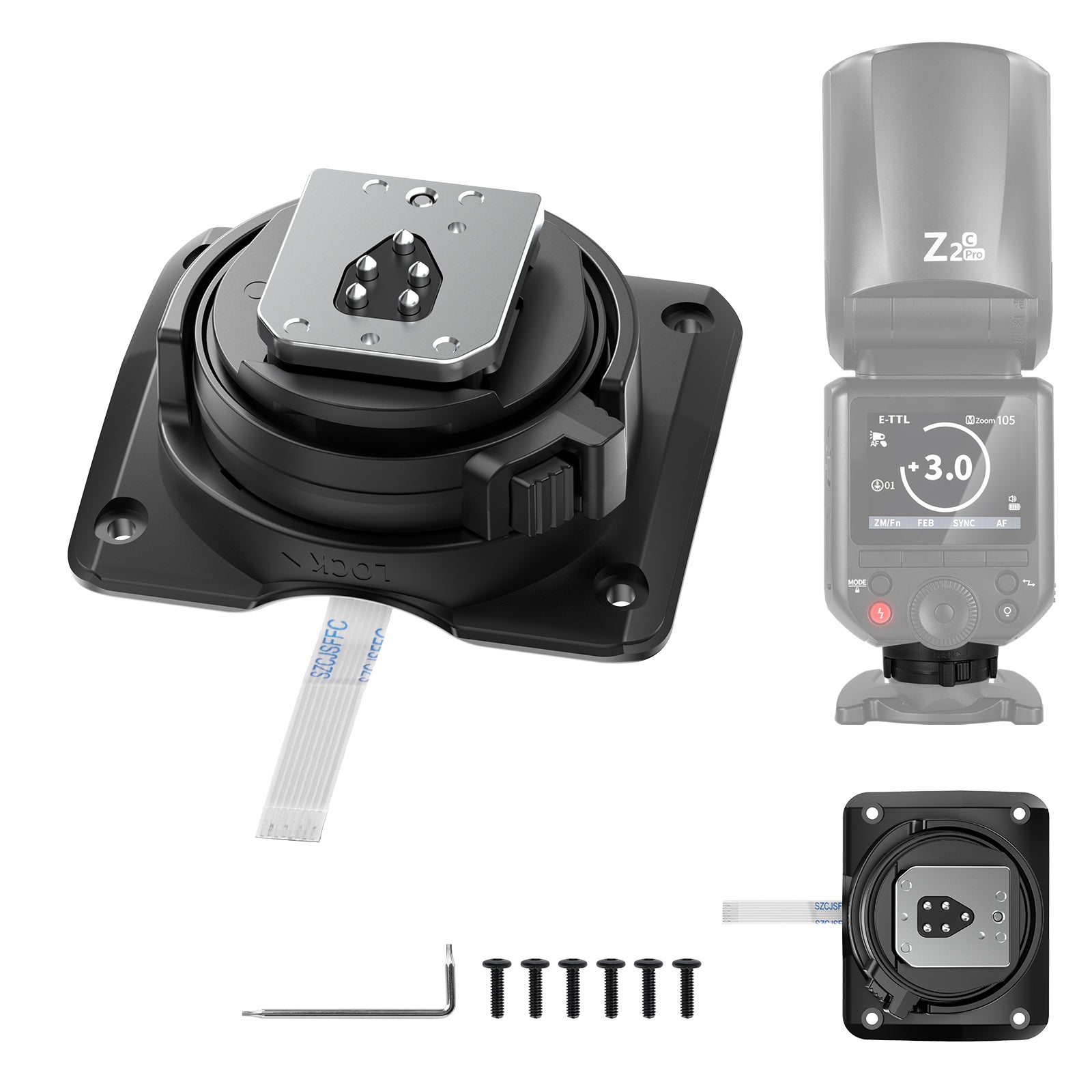NEEWER ホットシュー交換品 Z2/Z2Pro/Z2II ラウンドヘッドフラッシュ