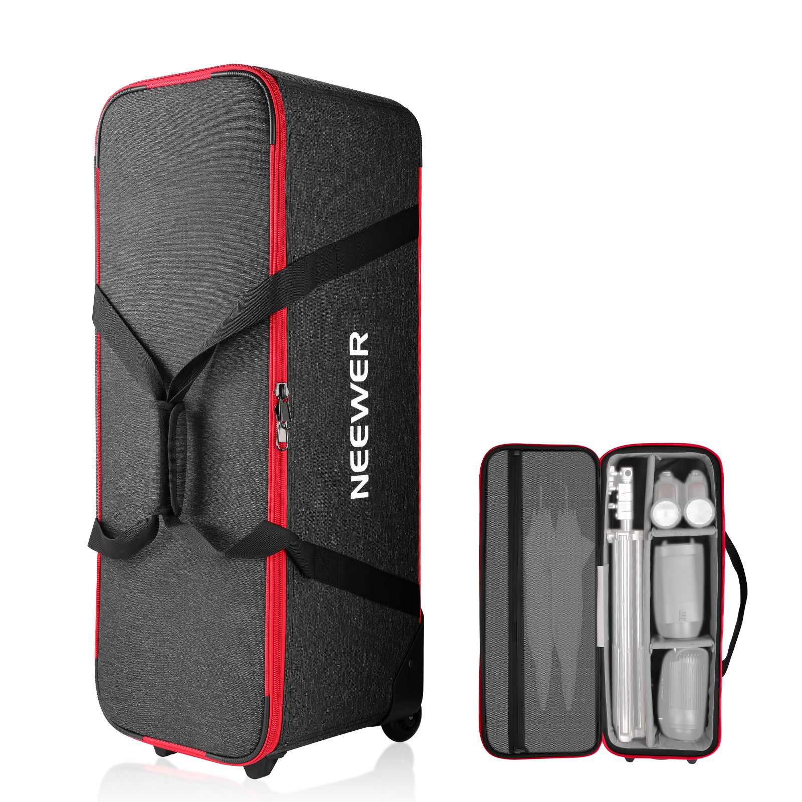Neewer 写真スタジオ機器ケース ローリングバッグ Amazon.co.jp: NEEWER Cスタンドケース 車輪付きローリングバッグ 写真