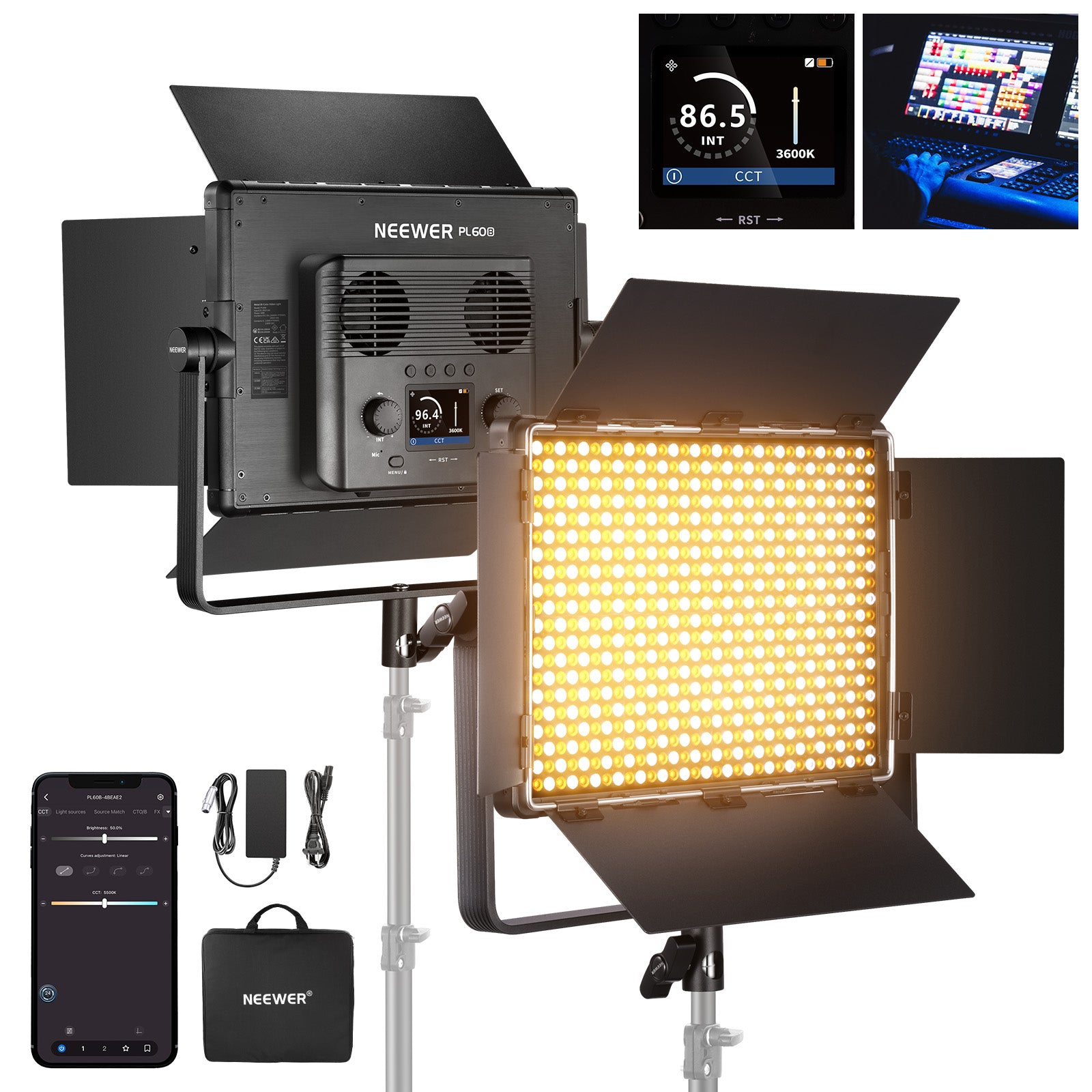 NEEWER PL60B LEDビデオライト – NEEWER.JP
