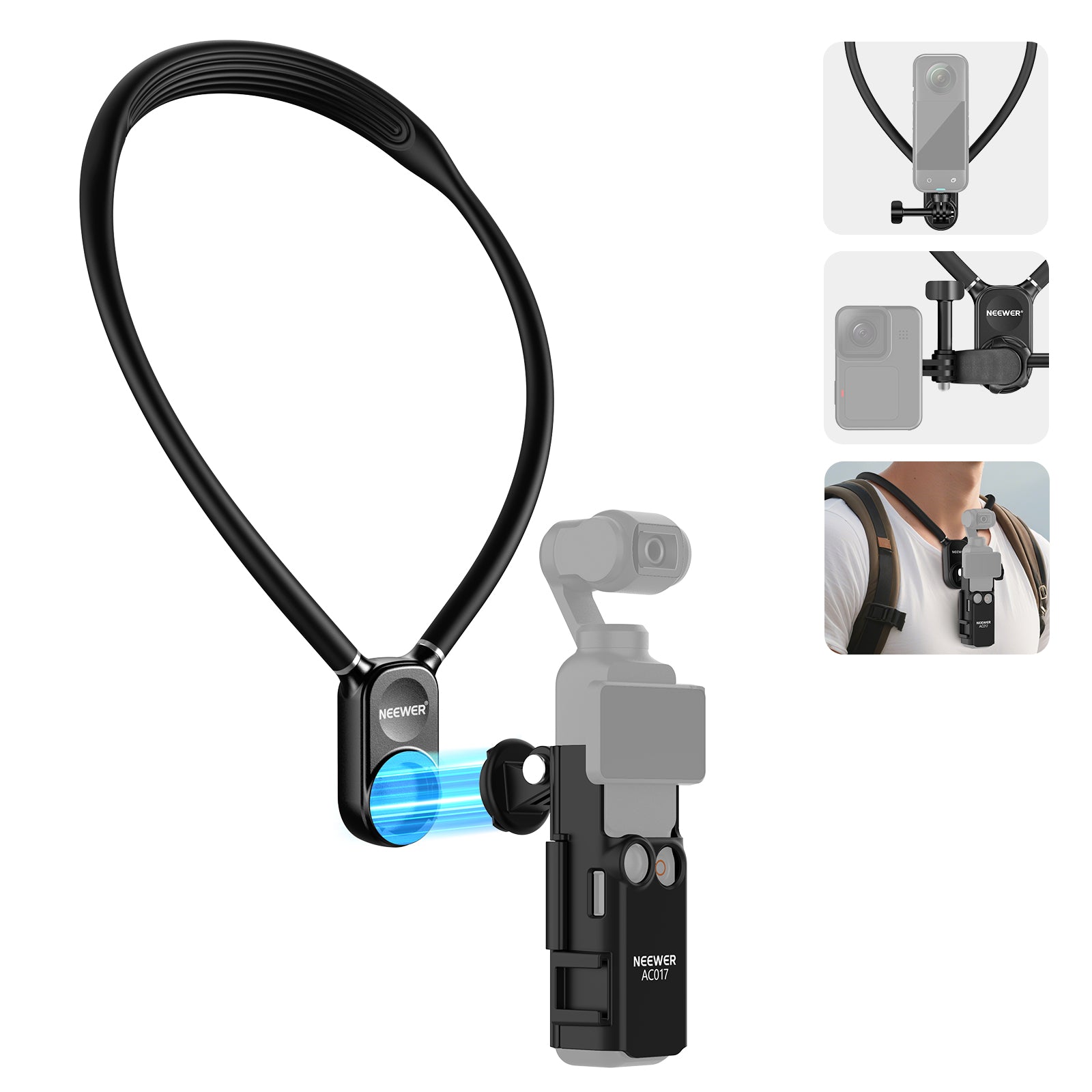 NEEWER GP39 マグネット式 ネックレスマウント Pocket 3ケージ付き