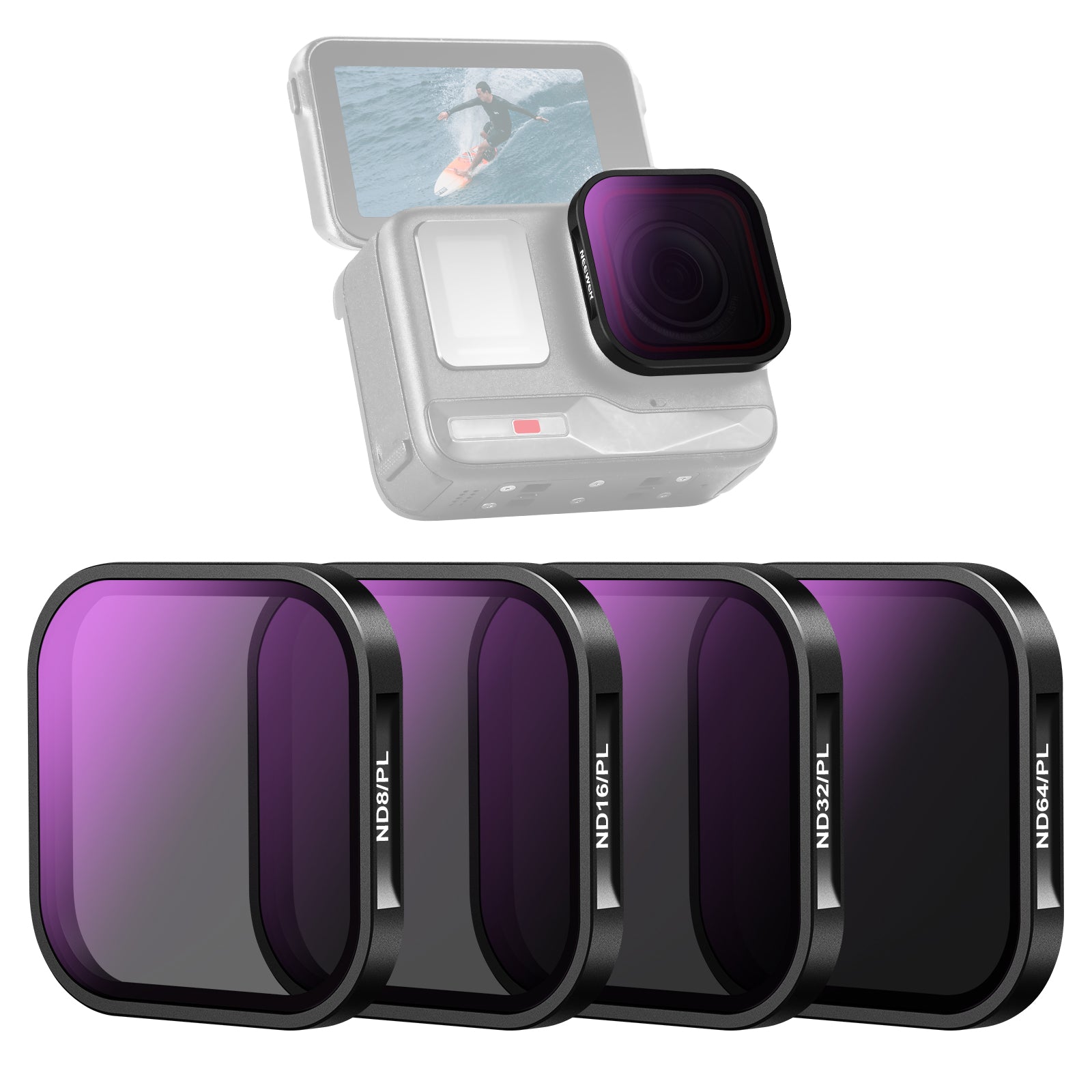 NEEWER FL-85 4パック ND/PLフィルターセット Insta360 ACE PRO専用