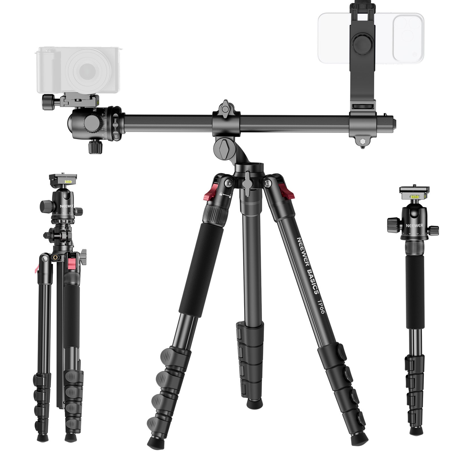 NEEWER BASICS TP66 164cm ビデオ三脚 – NEEWER.JP