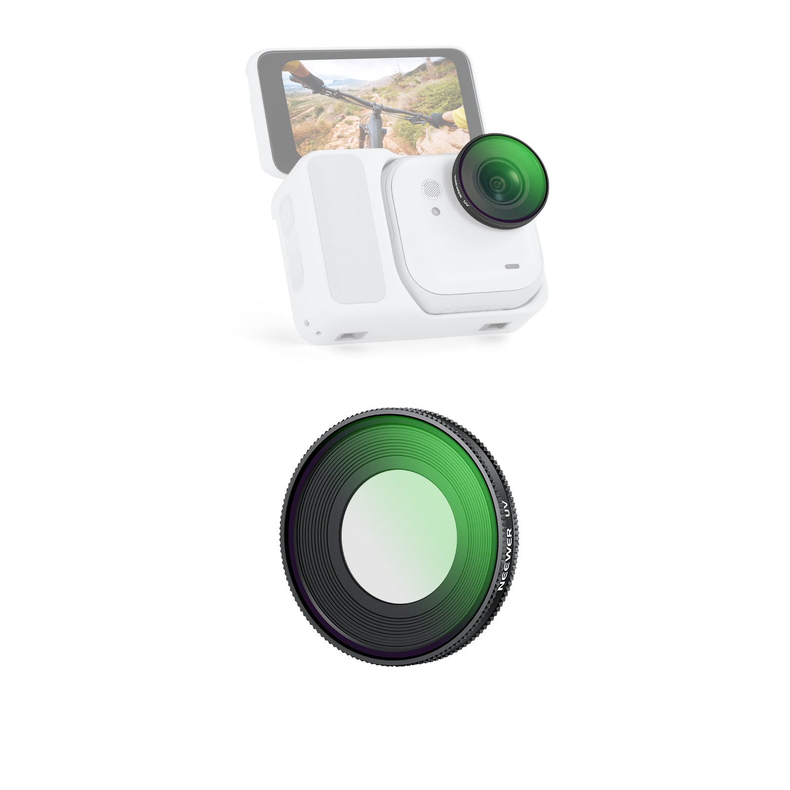 NEEWER UV/CPL/1/4ブラック拡散 フィルター コンパチブル Insta360 GO