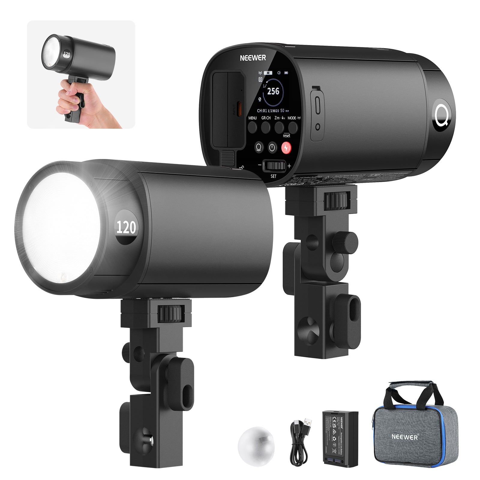 NEEWER Q120 120Ws 2.4G TTL 屋外用フラッシュストロボ – NEEWER.JP