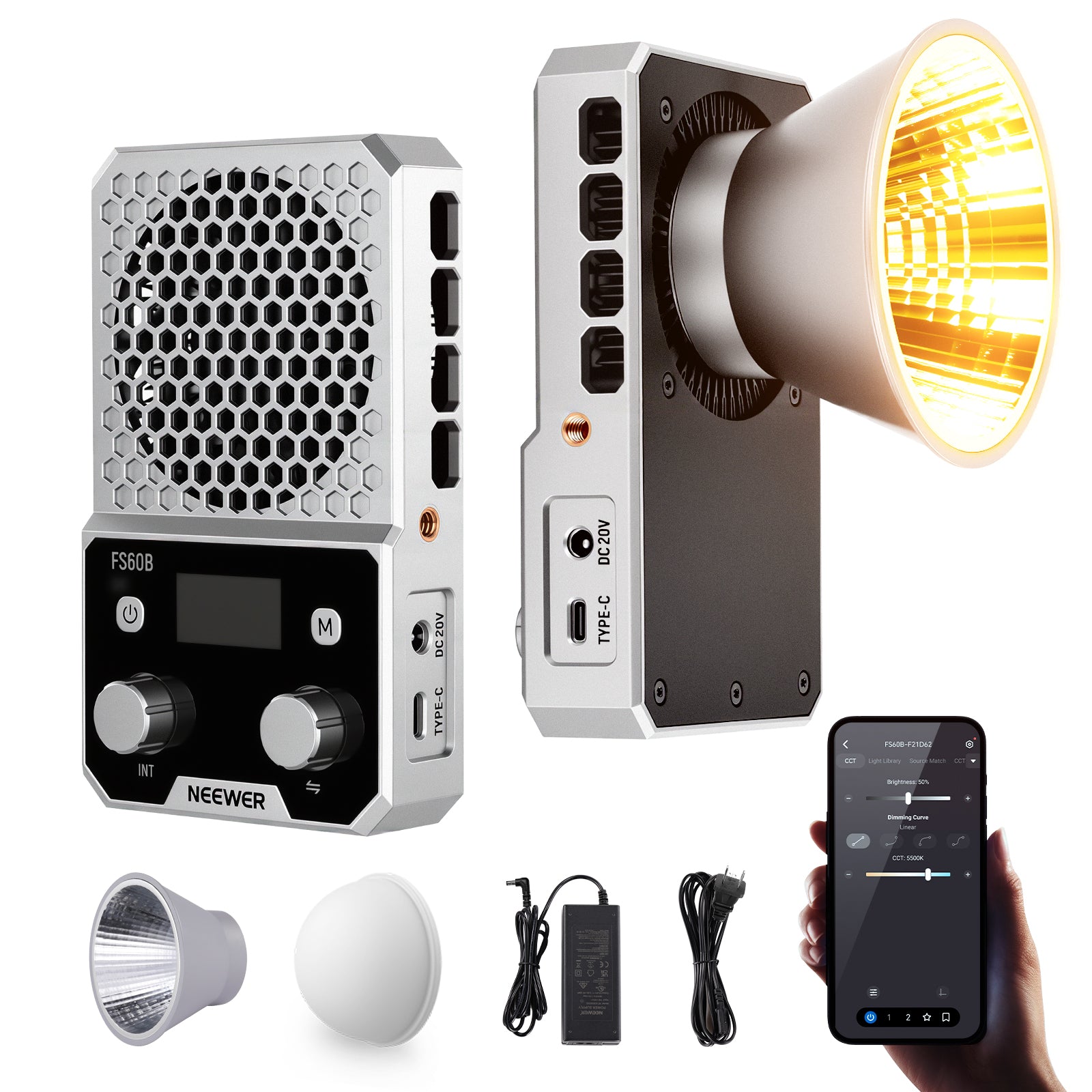 NEEWER FS60B 60W 小型 LEDビデオライト – NEEWER.JP