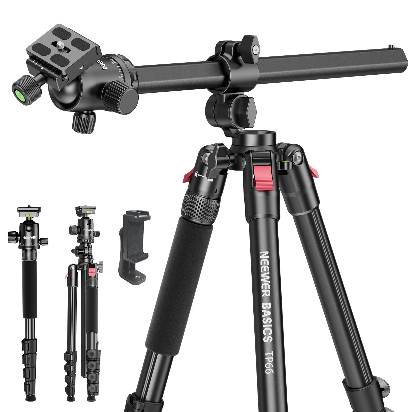 NEEWER BASICS TP66 164cm ビデオ三脚 – NEEWER.JP