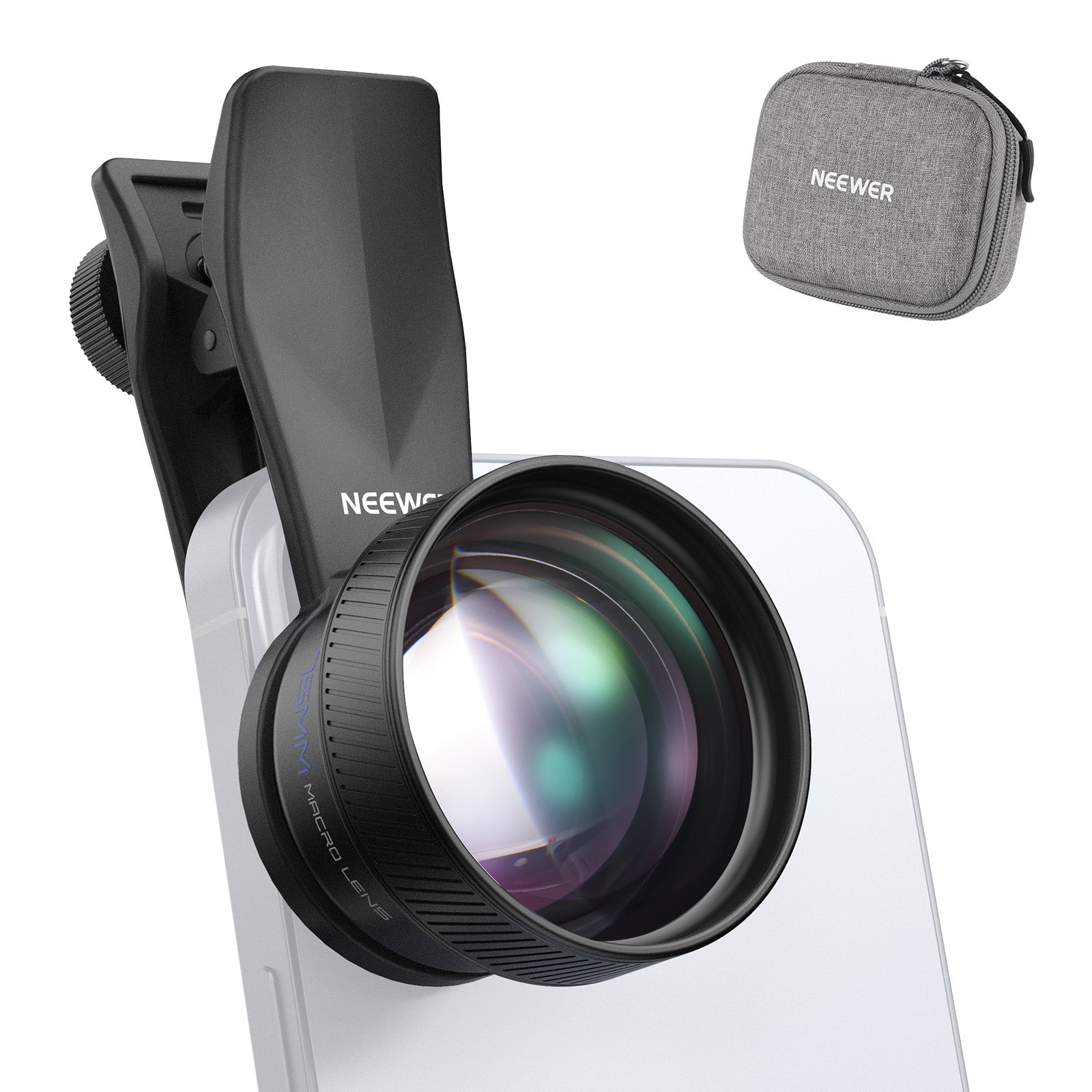 NEEWER LS-73 75mm マクロ スマホレンズ 17mmネジ付きレンズクリップ