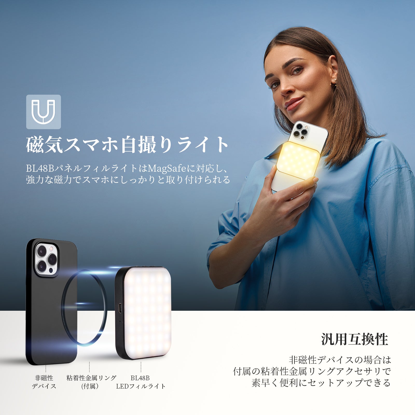 NEEWER BASICS BL48B 磁気 クリップ式 スマホビデオライト – NEEWER.JP