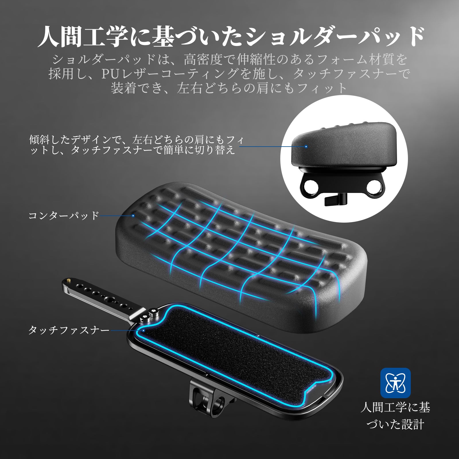 NEEWER SR016 15mm LWSショルダーパッドマウントリグ Vマウント
