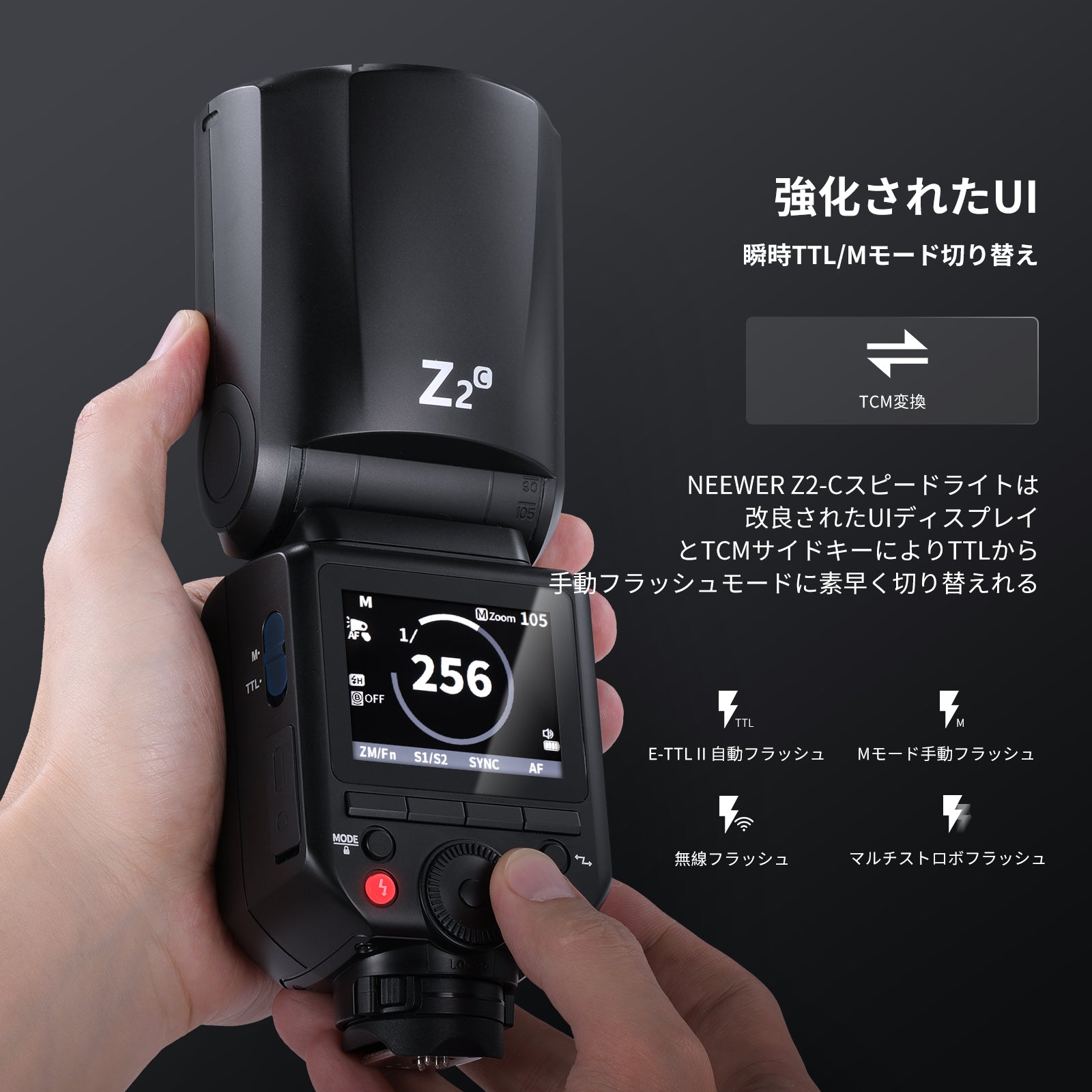 ストロボ2 楽天市場】NEEWER 2.4G TTLラウンドヘッドフラッシュストロボ