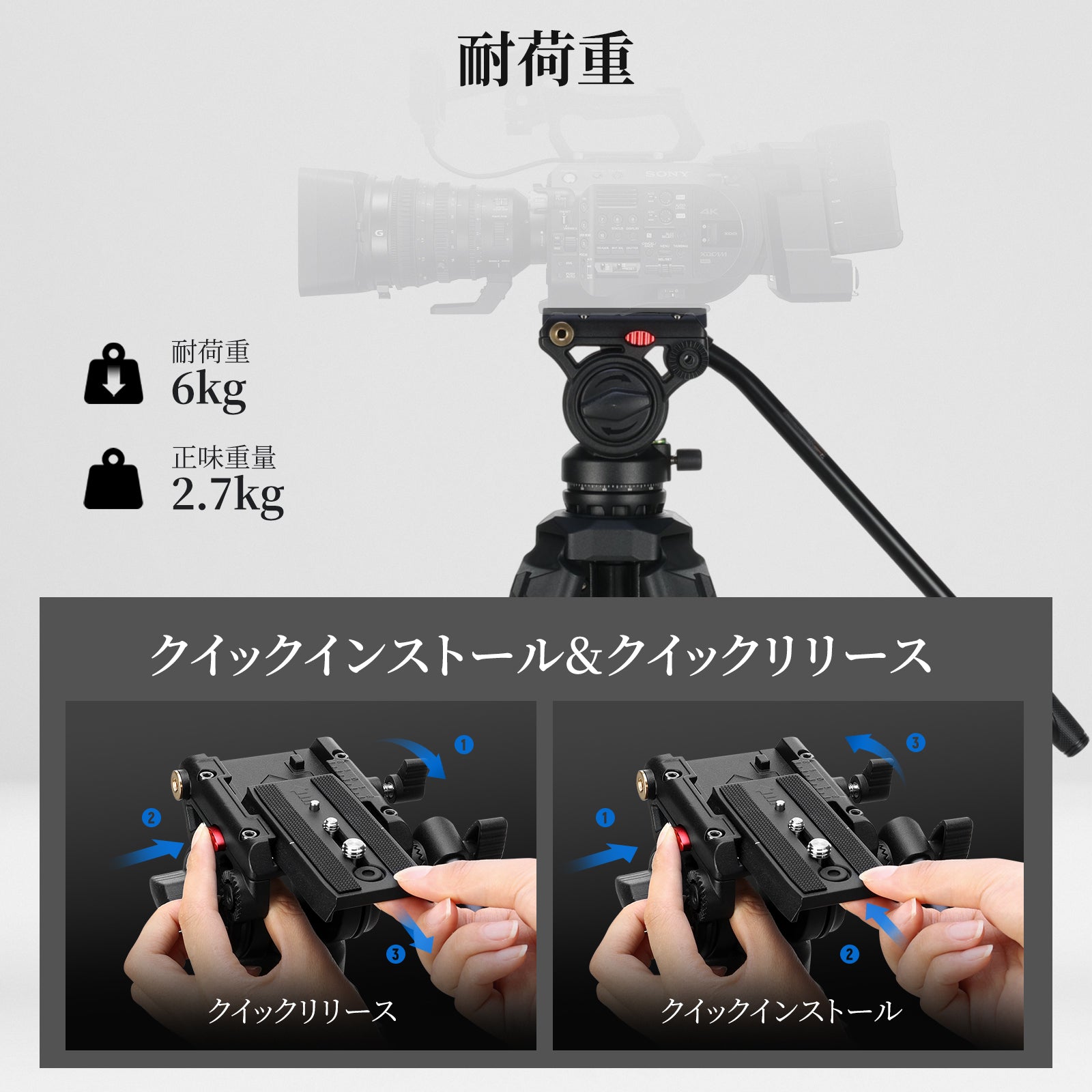 NEEWER TP73 165cm アルミ合金 軽量 ビデオ三脚 – NEEWER.JP