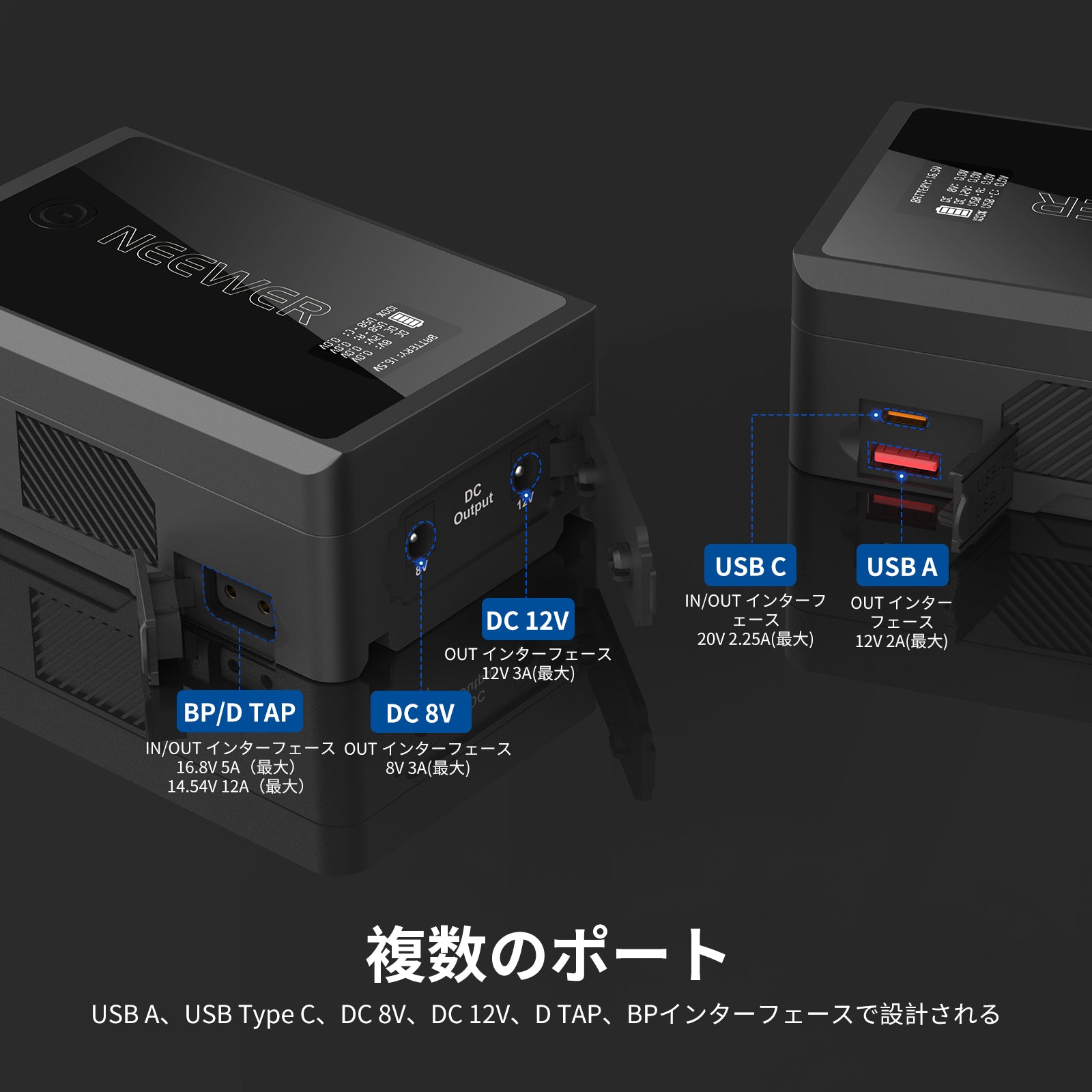 NEEWER PS050E 3450mAh 50Wh 14.54V ミニVマウントバッテリー – NEEWER.JP