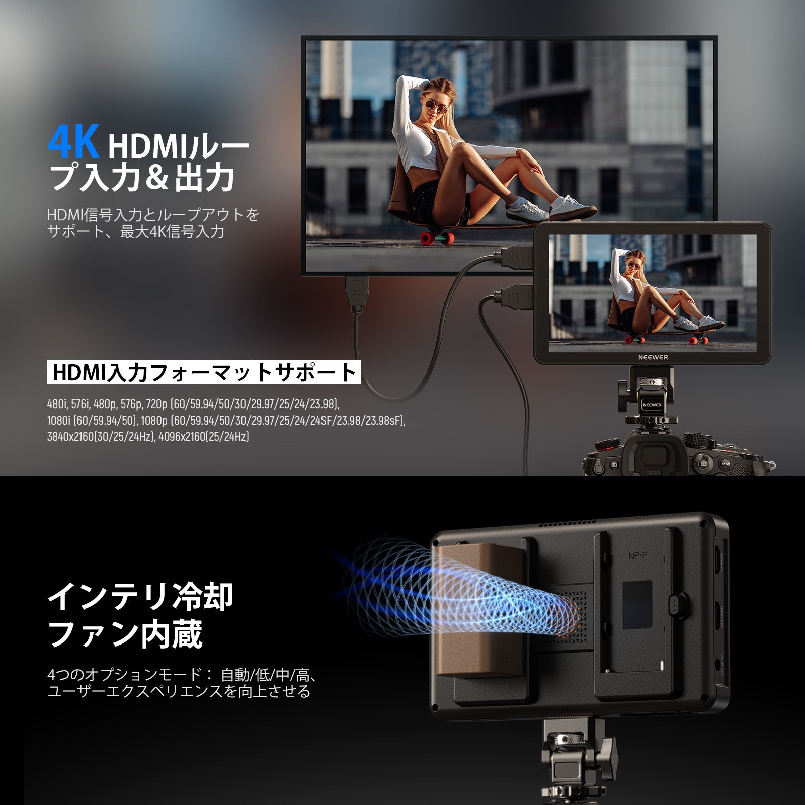 NEEWER F700 7インチカメラフィールドモニター – NEEWER.JP
