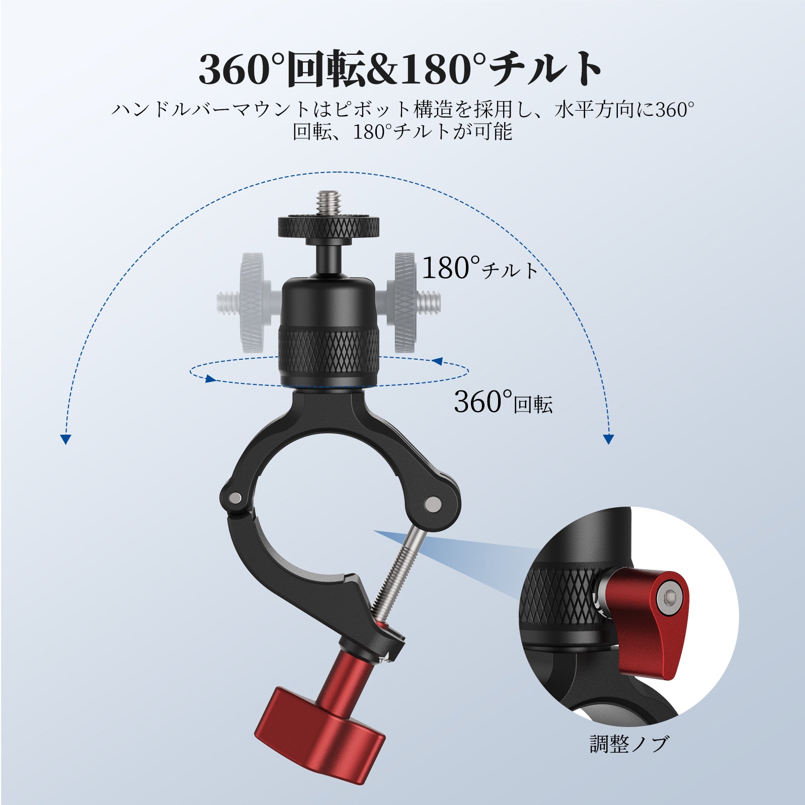 NEEWER CA165 バイクハンドルバーマウント コンパチブル Osmo Action