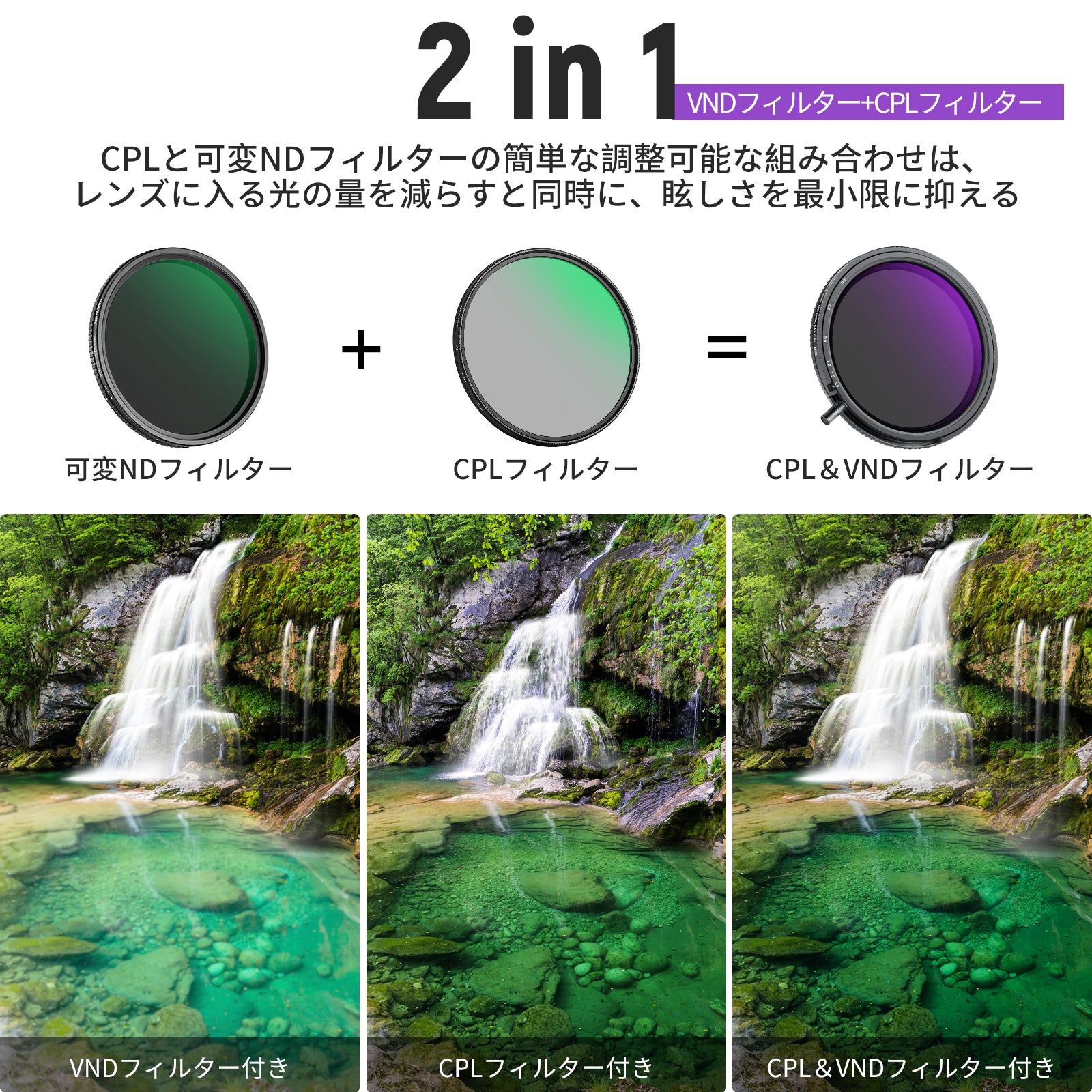 NEEWER トゥルーカラー可変ND3-ND64＆CPLフィルター – NEEWER.JP