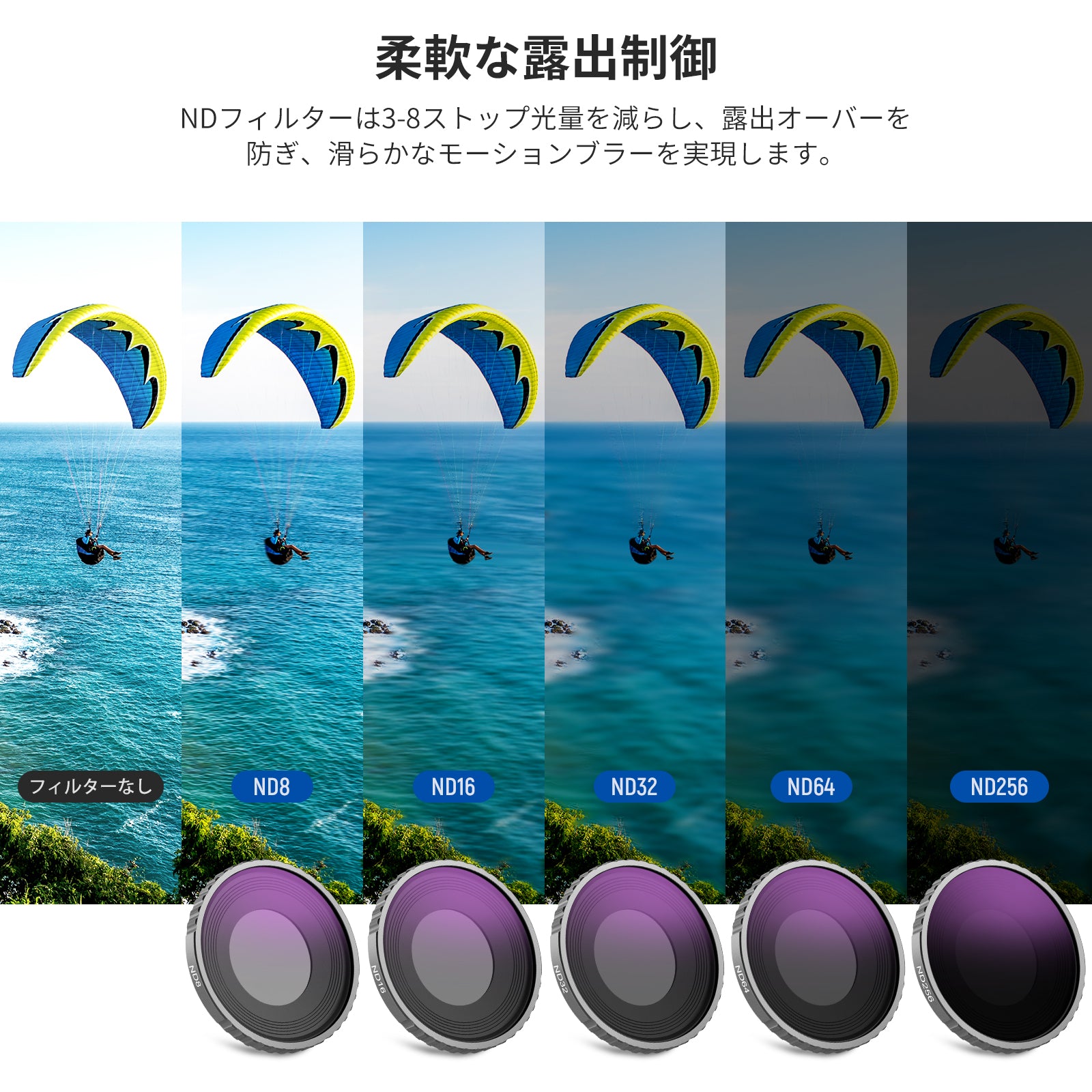 NEEWER 6パック NDフィルターセット DJI Osmo Action 4/Action 5 Proに