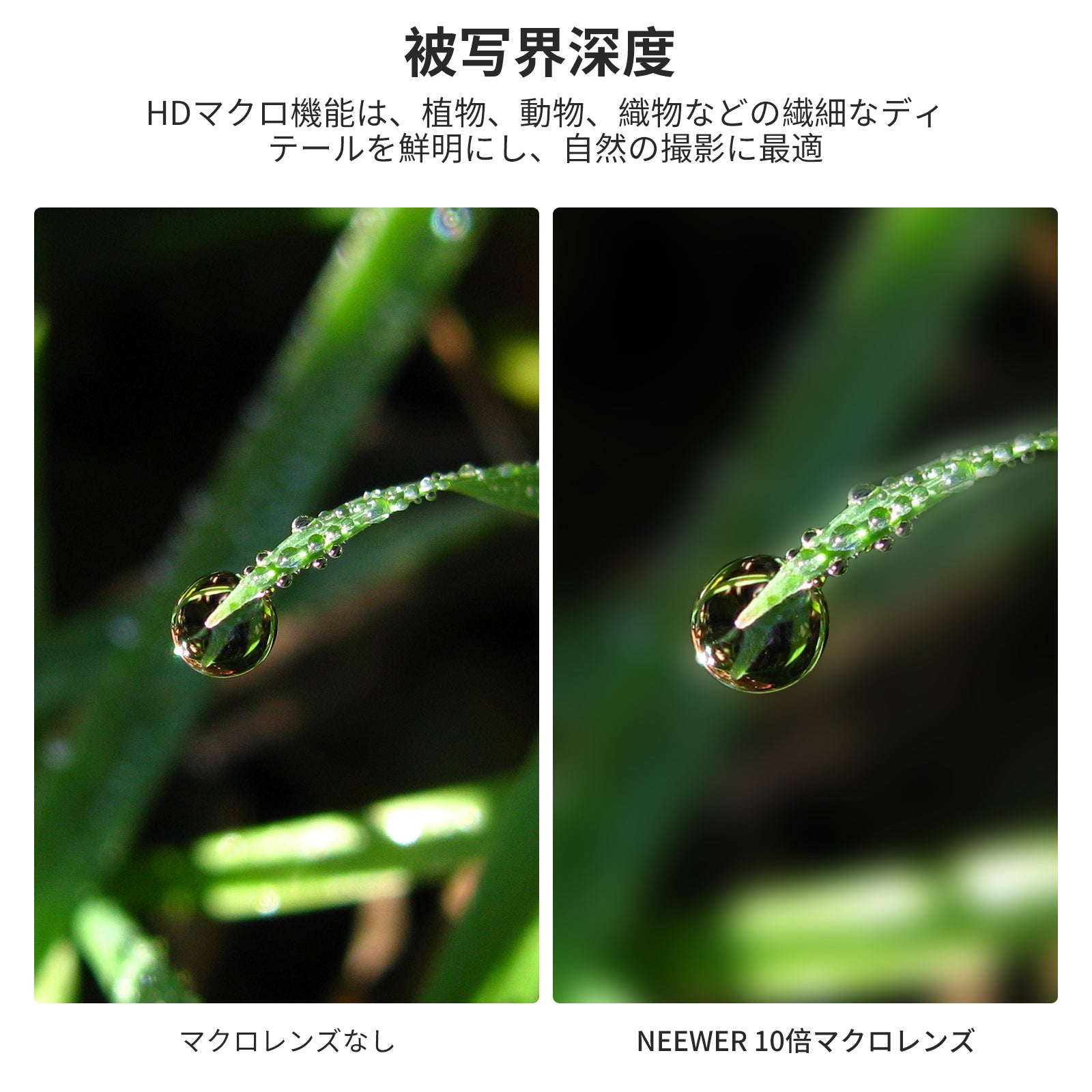 NEEWER LS-28 PRO 10X マクロレンズ 17mmスマホレンズクリップ付き