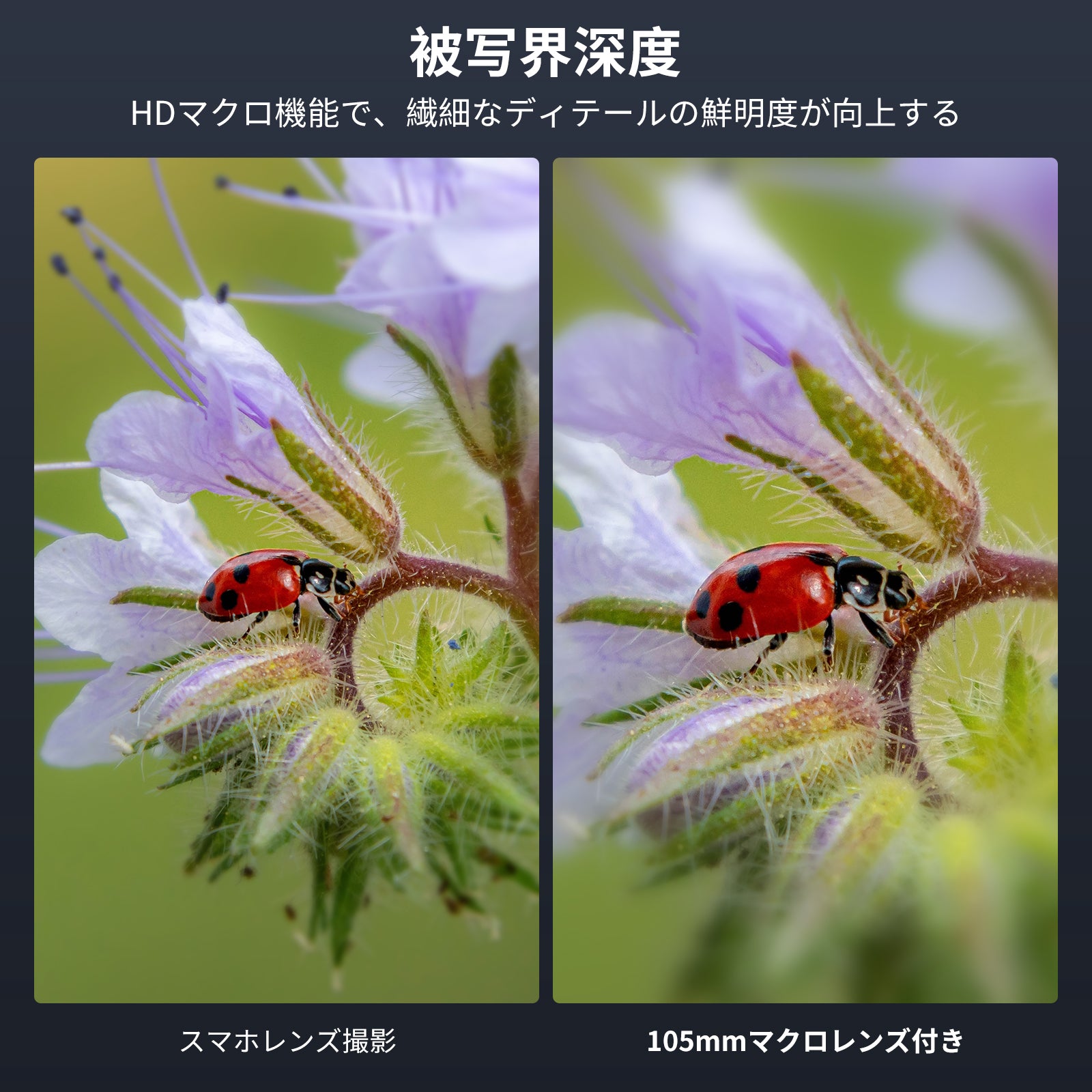 NEEWER LS-26 PRO 105mm マクロレンズ 17mmスマホレンズクリップ付き