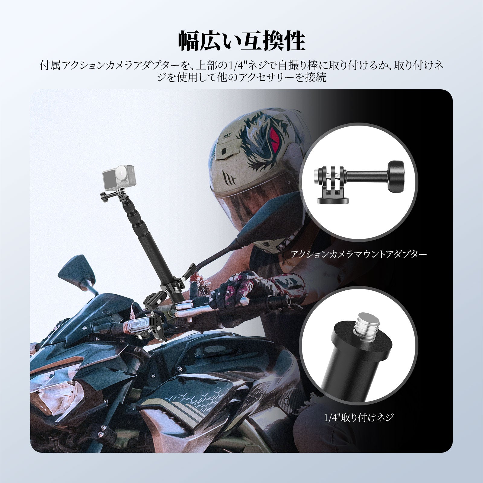 NEEWER GP-30 バイクカメラマウントキット アクションカメラ用 – NEEWER.JP