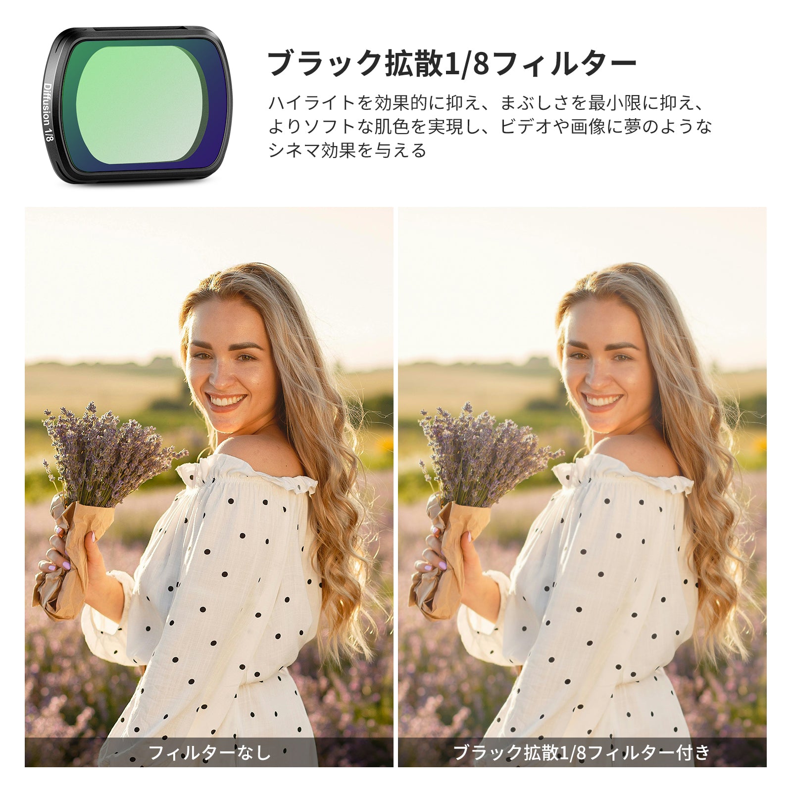 NEEWER ブラック拡散 フィルター Osmo Pocket 3 / Pocket 4 / Xtra