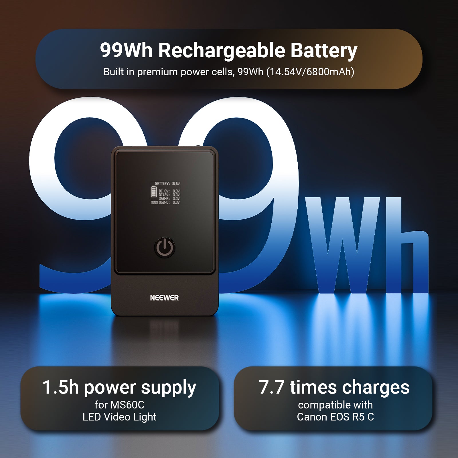 NEEWER PS099E/PS099F 6800mAh ミニ Vマウントバッテリー – NEEWER.JP