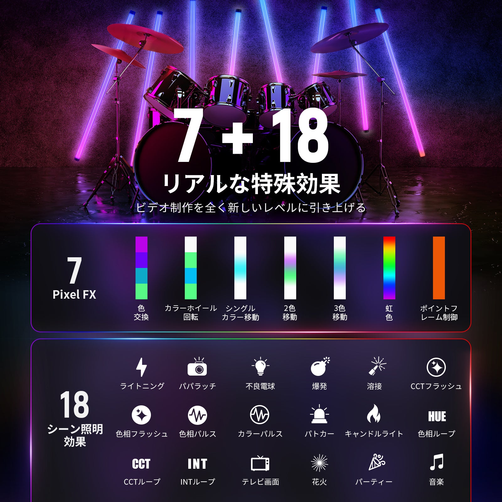 NEEWER TL120C 42W RGB チューブライト – NEEWER.JP
