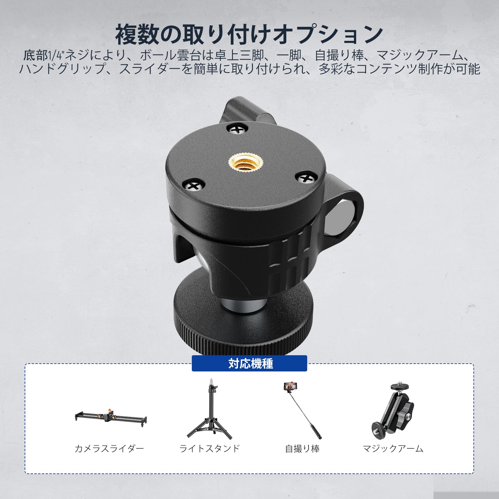 NEEWER BASICS GM01 ミニボール雲台 – NEEWER.JP
