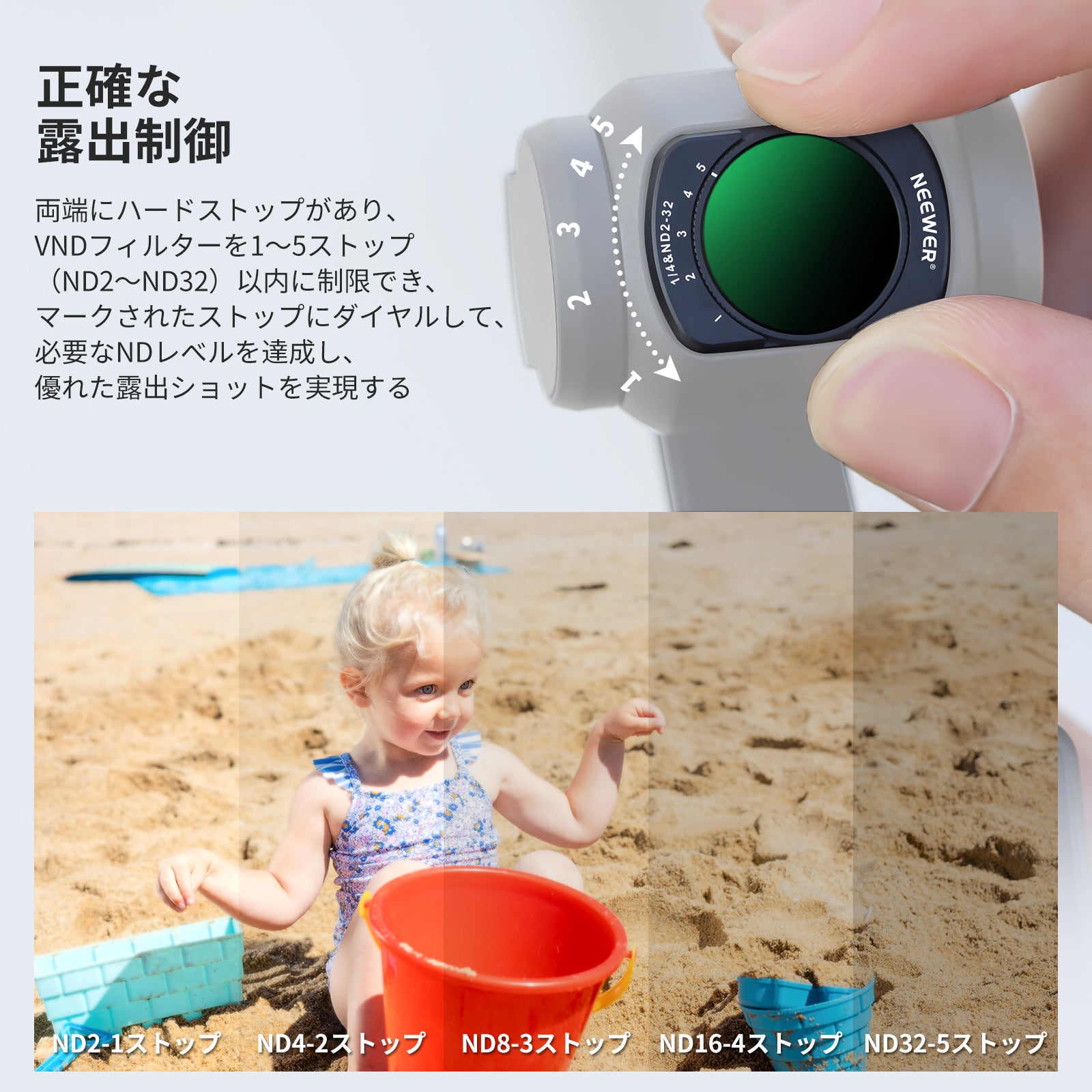 NEEWER FL-83 VND2-32＆1/4ブラック拡散フィルター Osmo Pocket3