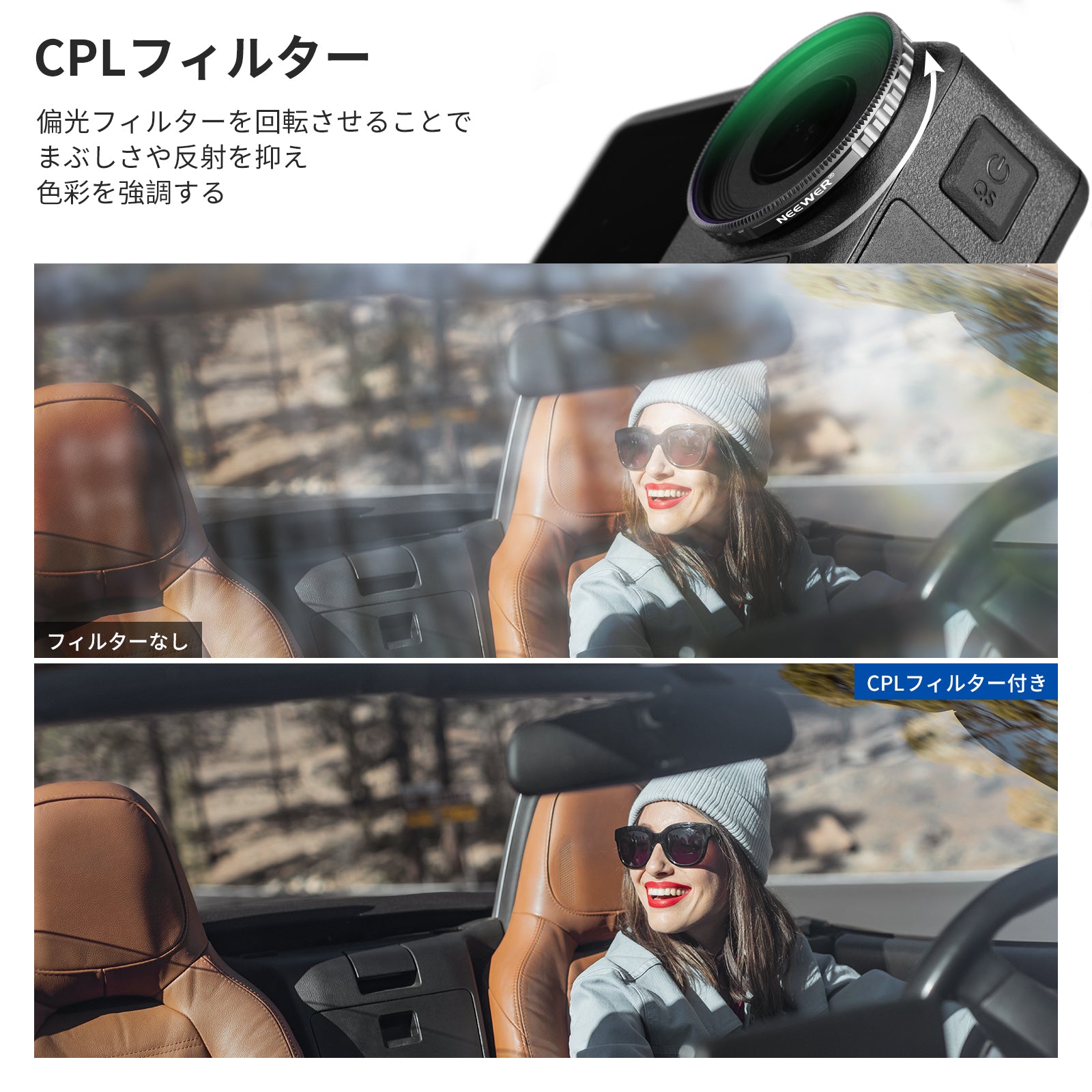 Invel商品　4種類セット NEEWER 6パック NDフィルターセット DJI Osmo Action 4/Action 5 Proに