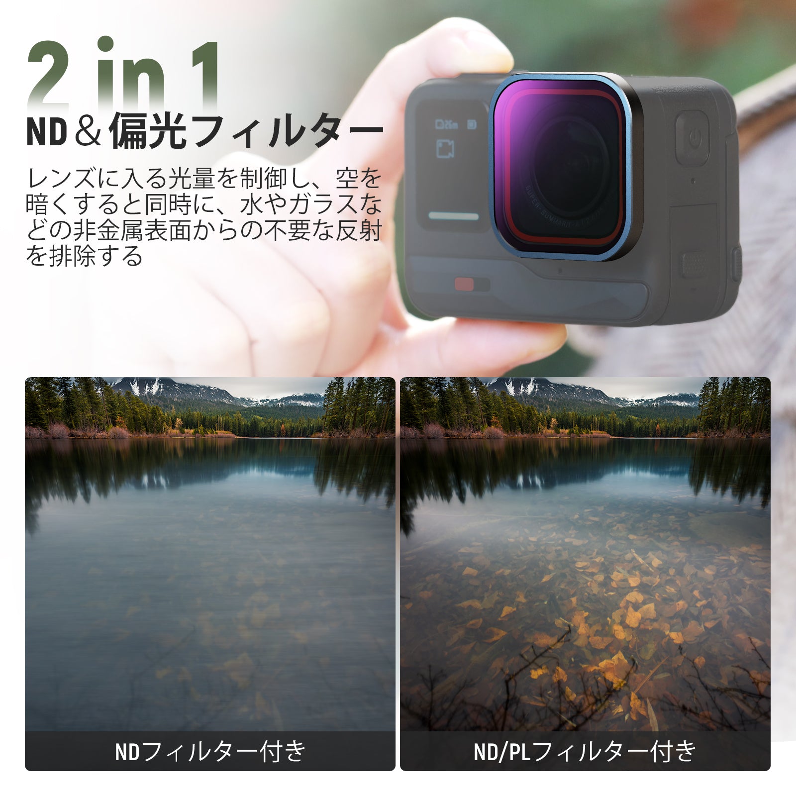 NEEWER FL-85 4パック ND/PLフィルターセット Insta360 ACE PRO専用