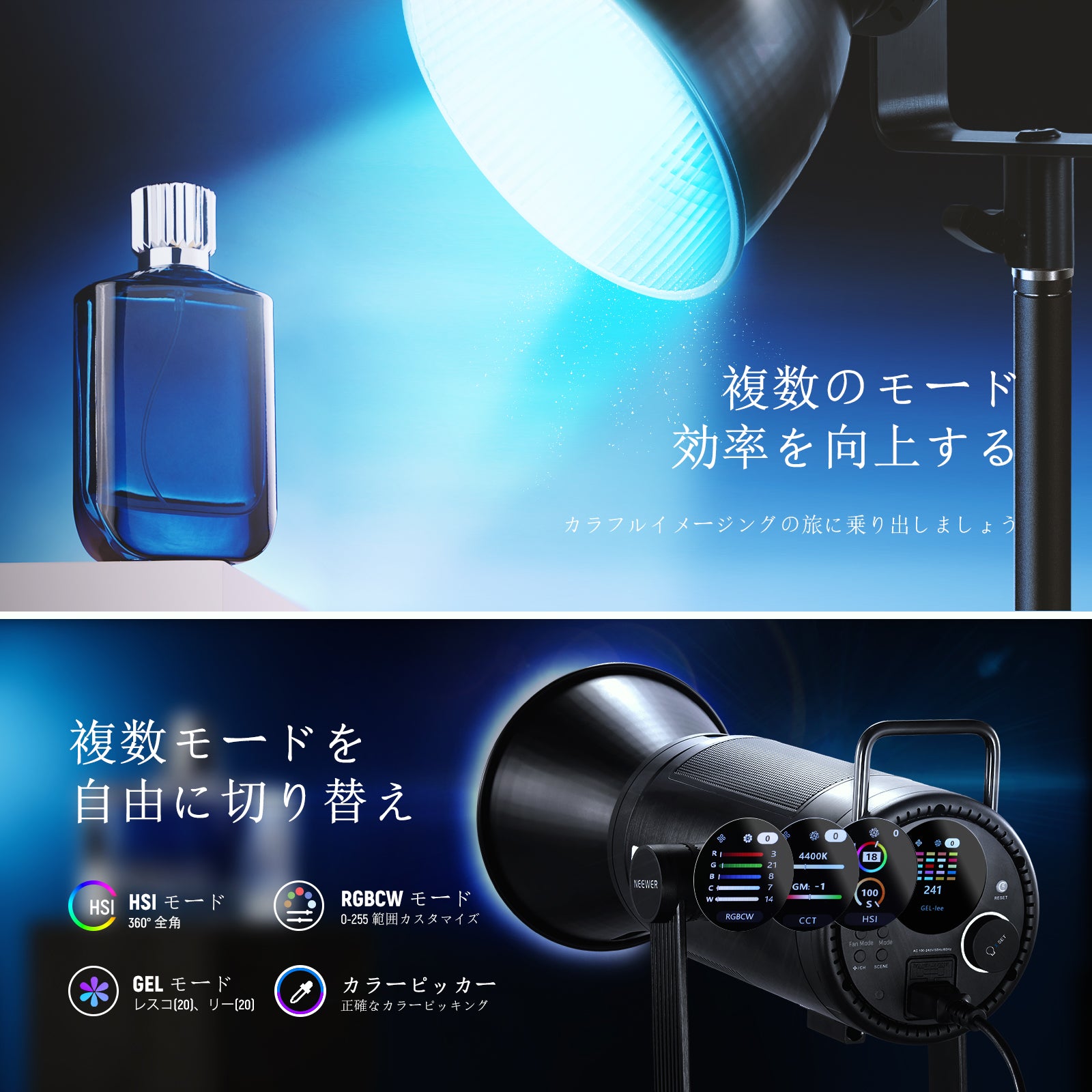 NEEWER AP150C 150W RGB LEDビデオパネルライト – NEEWER.JP