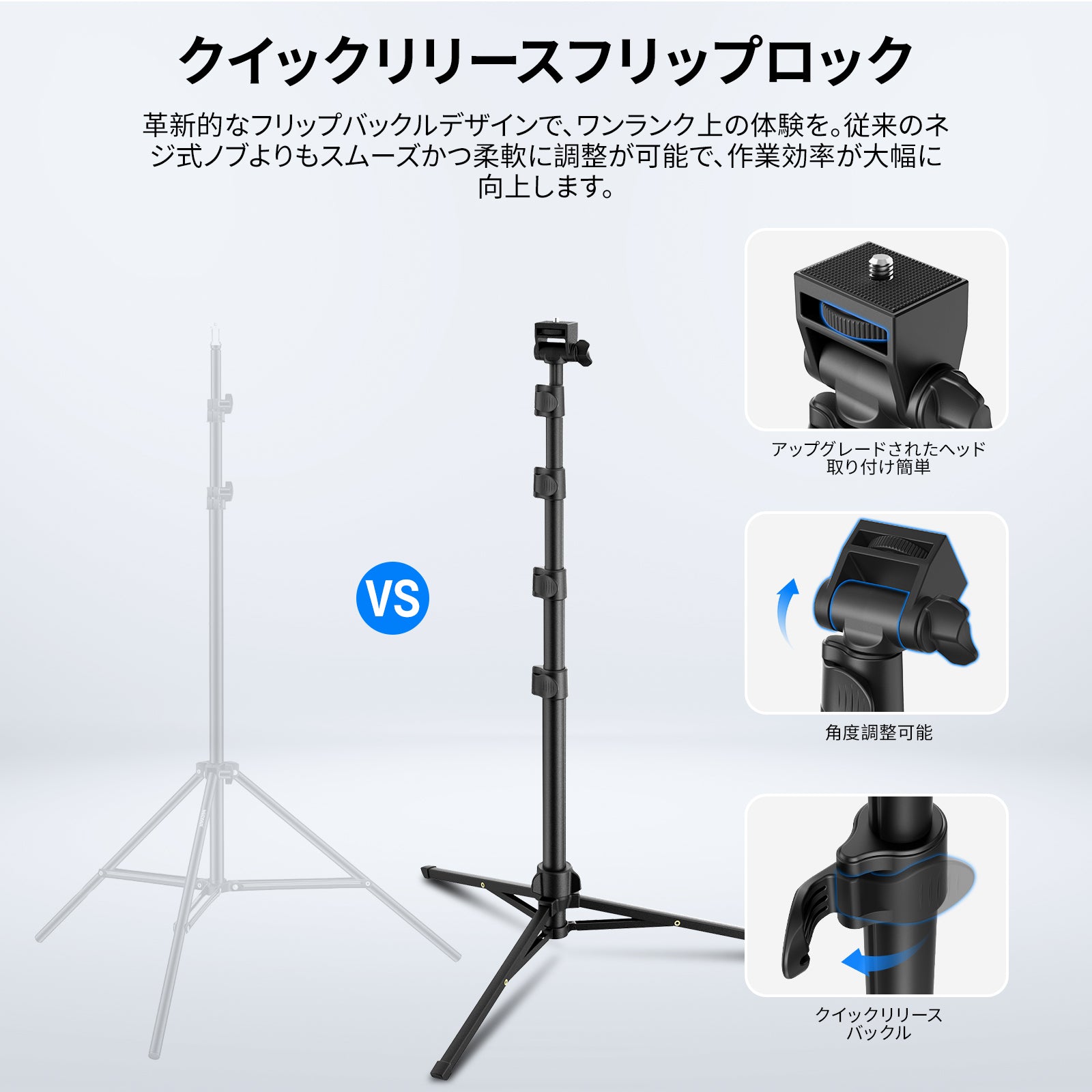 NEEWER BASICS TS03 167cm スマホ三脚 リモコン&スマホホルダー付き