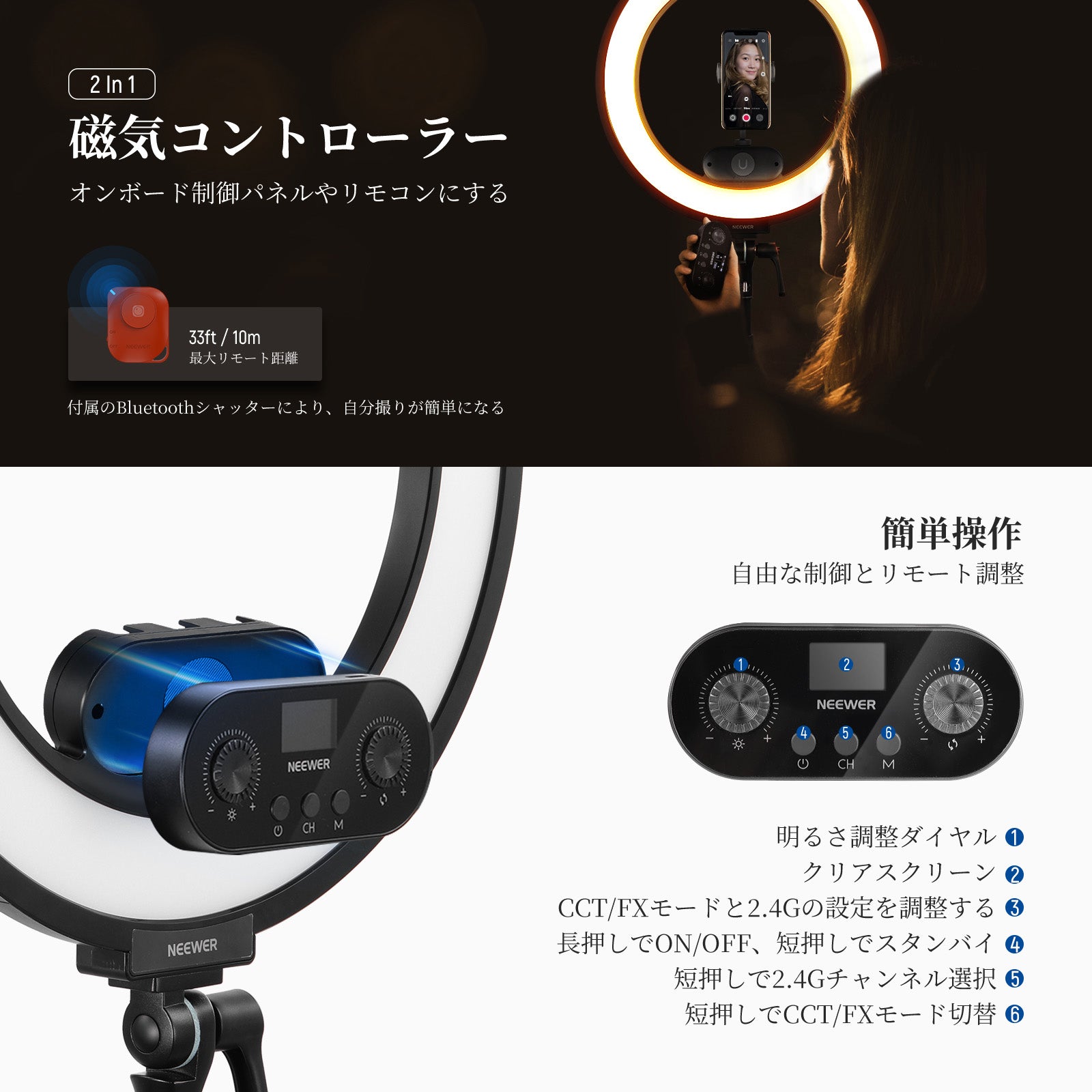 NEEWER RL45B 18インチエッジリットリングライト – NEEWER.JP