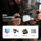 1/4" and Cold Shoes connect various accessories for a professional setup.