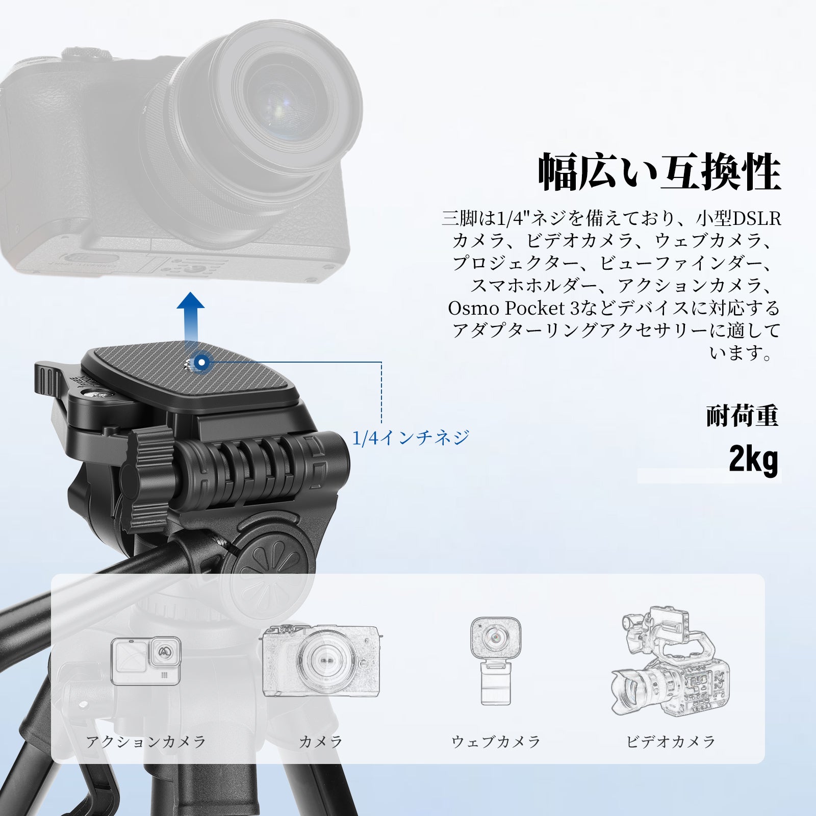 NEEWER ENTRY LEVEL VERSION TP52 ミニ 卓上三脚 – NEEWER.JP