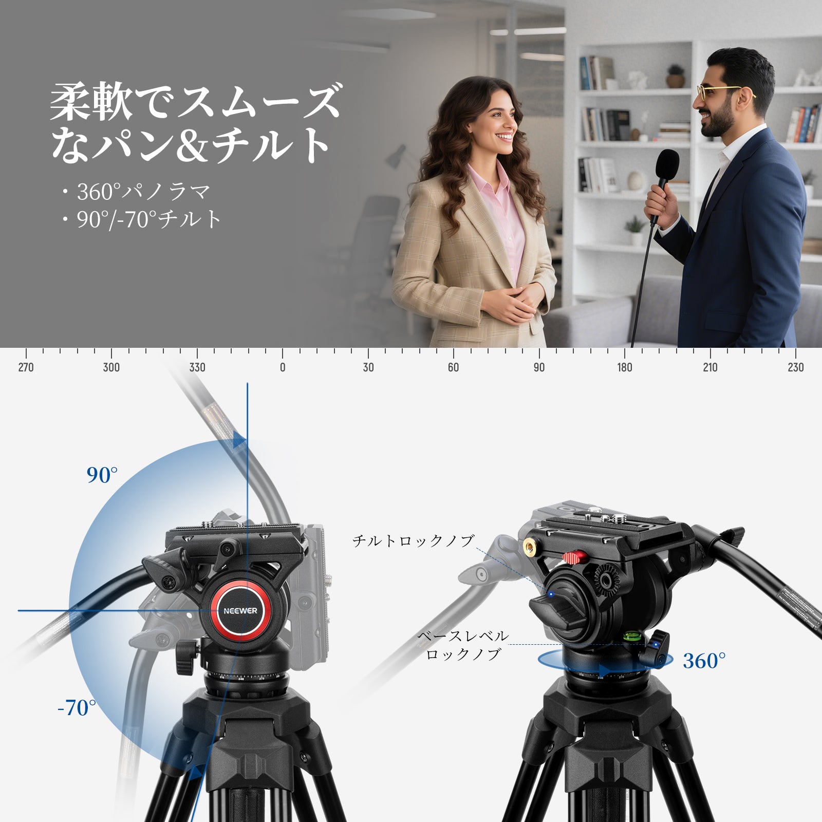 NEEWER TP73 165cm アルミ合金 軽量 ビデオ三脚 – NEEWER.JP