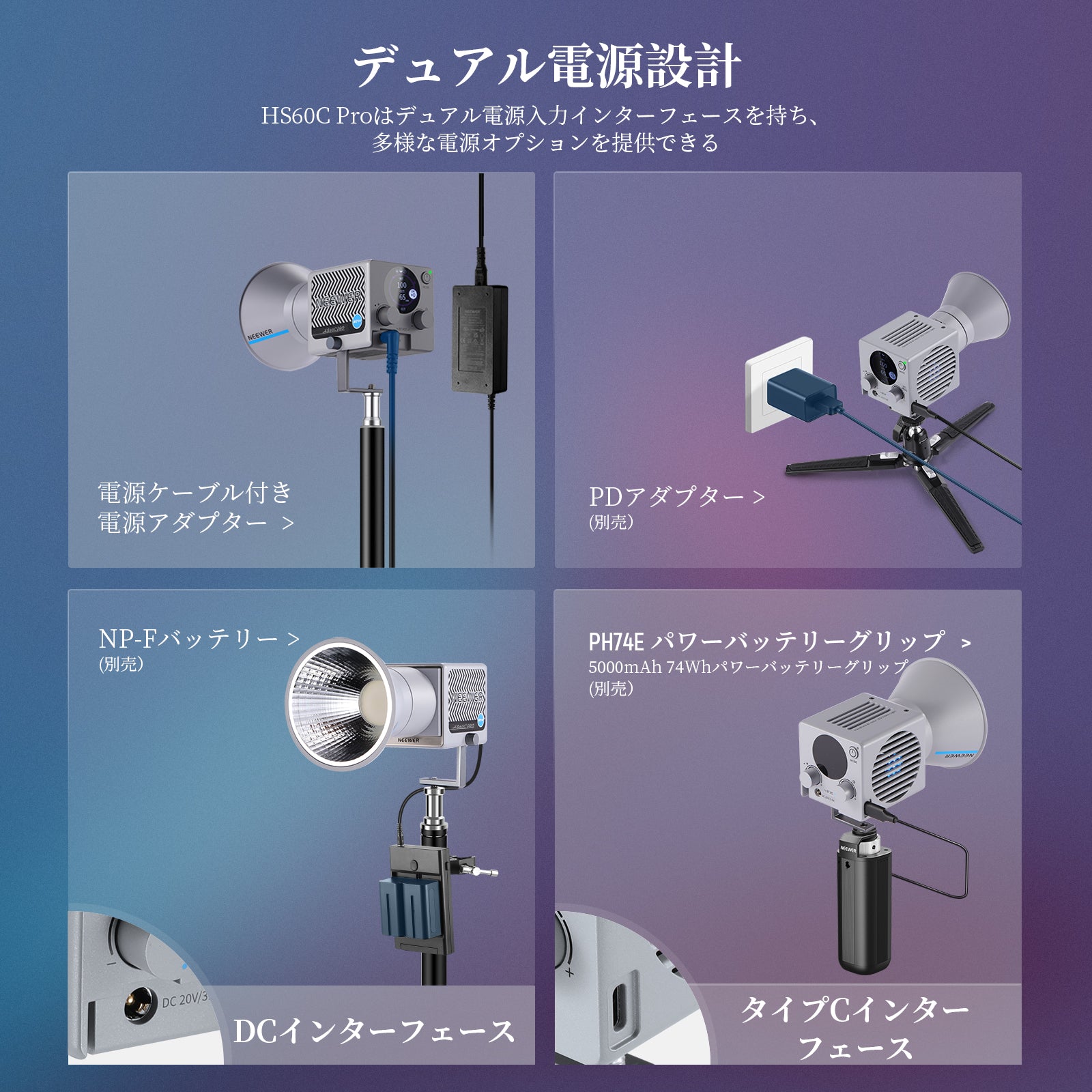 NEEWER HS60C Pro 60W ミニ RGBビデオライト – NEEWER.JP