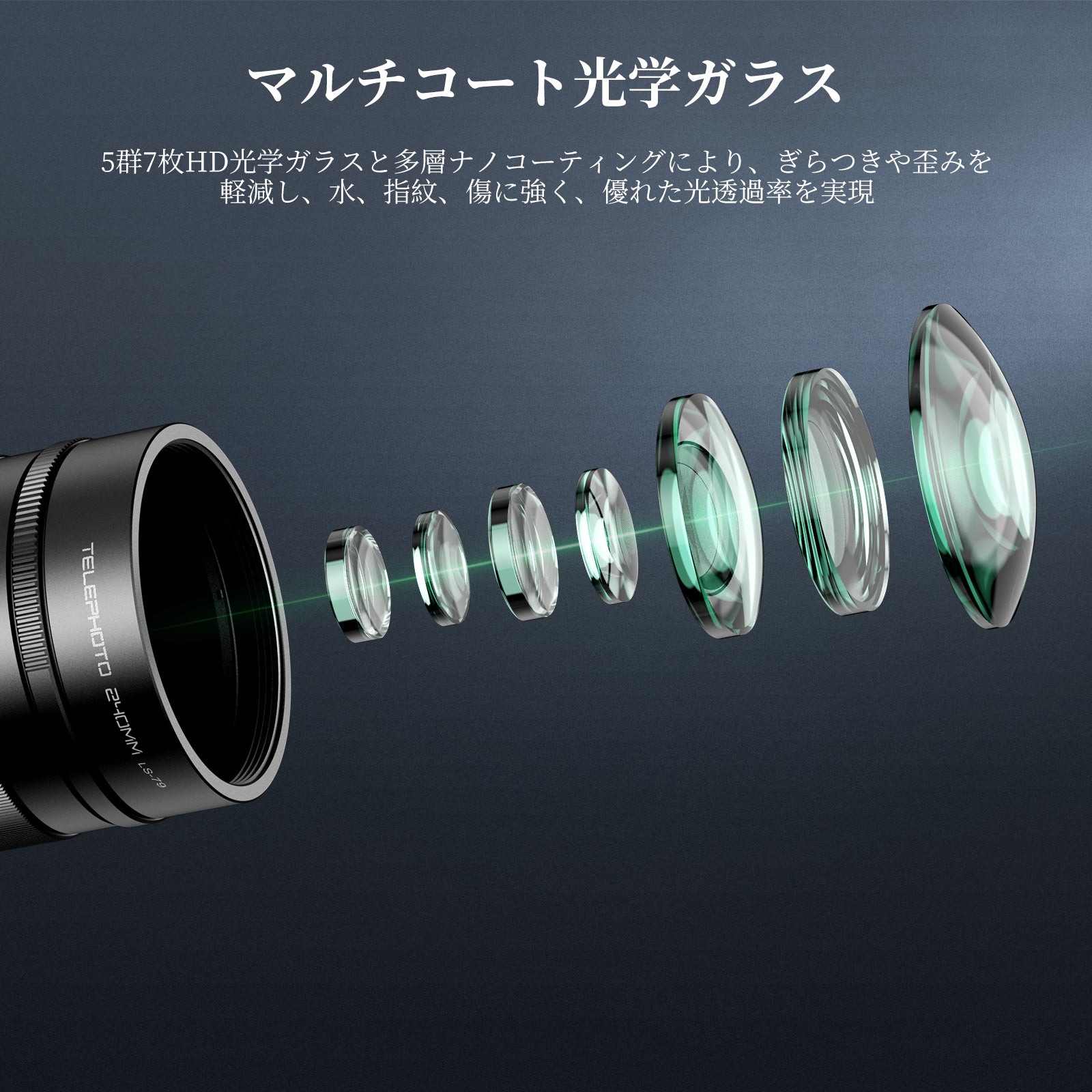 にこ EX M3レフィル2 （サンプルつき） NEEWER LS-79 2X 240mm コンバーター レンズグリップ付き スマホカメラ