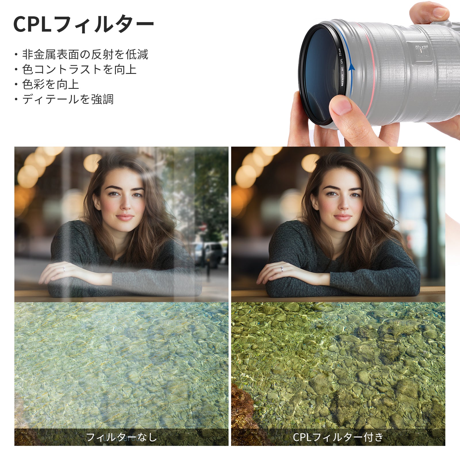NEEWER UV/CPL/ND フィルターセット – NEEWER.JP