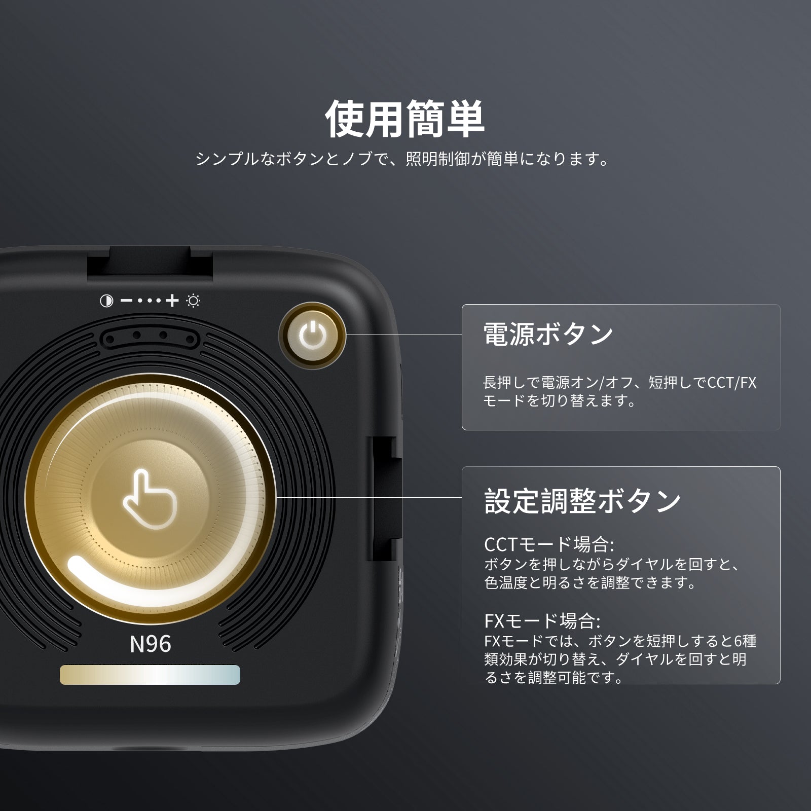 NEEWER ENTRY LEVEL VERSION N96 マグネット式 LEDビデオライト